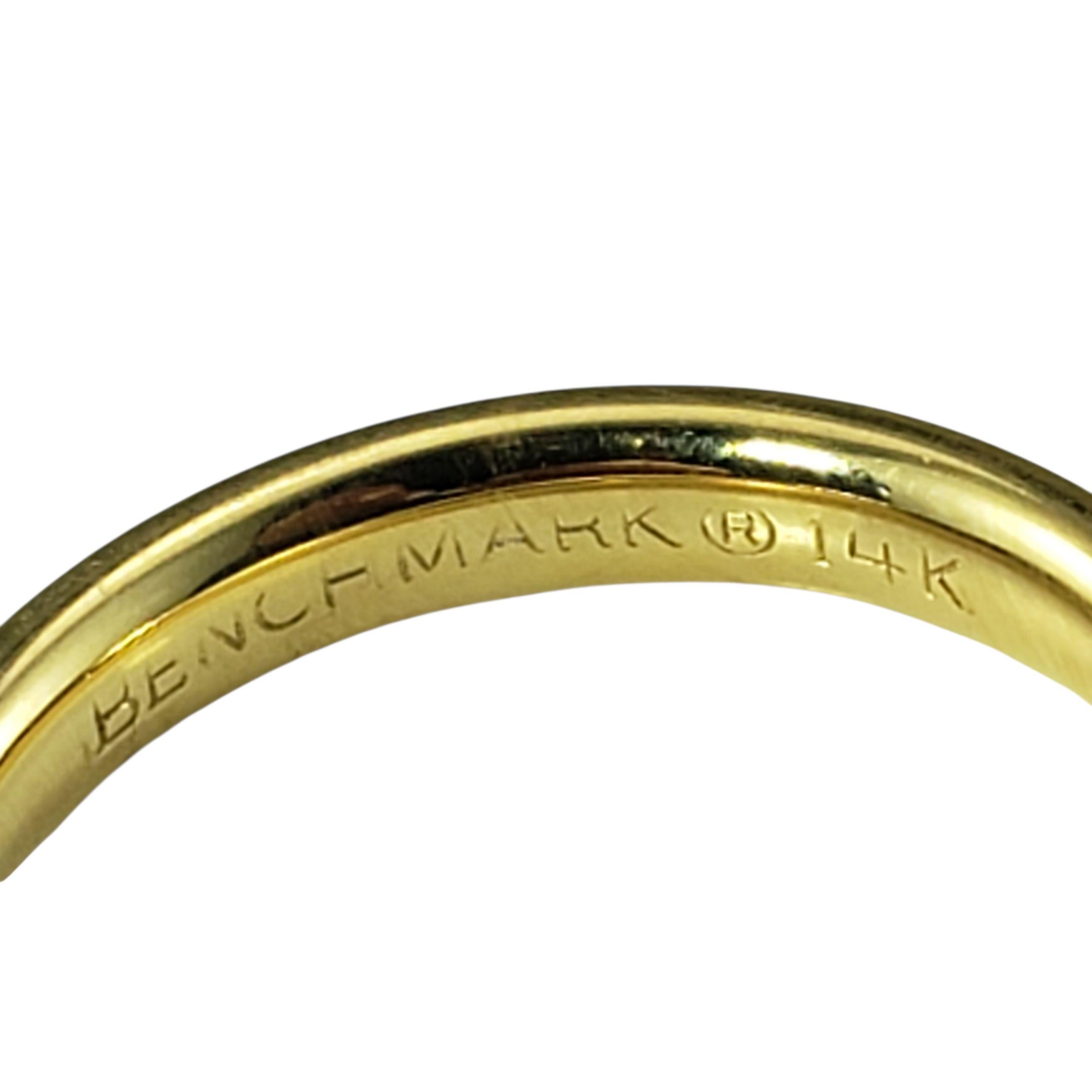 Benchmark Bague en or jaune 14K avec diamant Taille 4 #23017 Pour femmes en vente