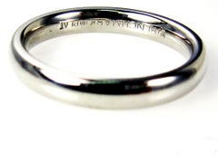 BENCHMARK 3 MM SOLID PLATINUM PLAIN WEDDING BAND RING size 5 COMFORT FIT