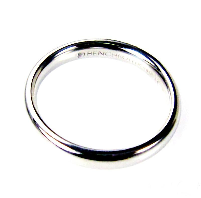 Benchmark 3 MM Misura 5 Platino massiccio 950 Anello nuziale liscio COMFORT FIT In condizioni ottime in vendita a New York, NY