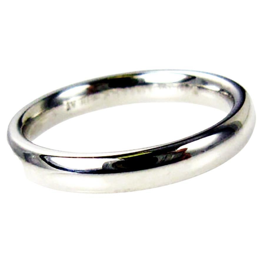 Benchmark Solid Platinum 950 Plain Wedding Band Ring Comfort Fit For Sale