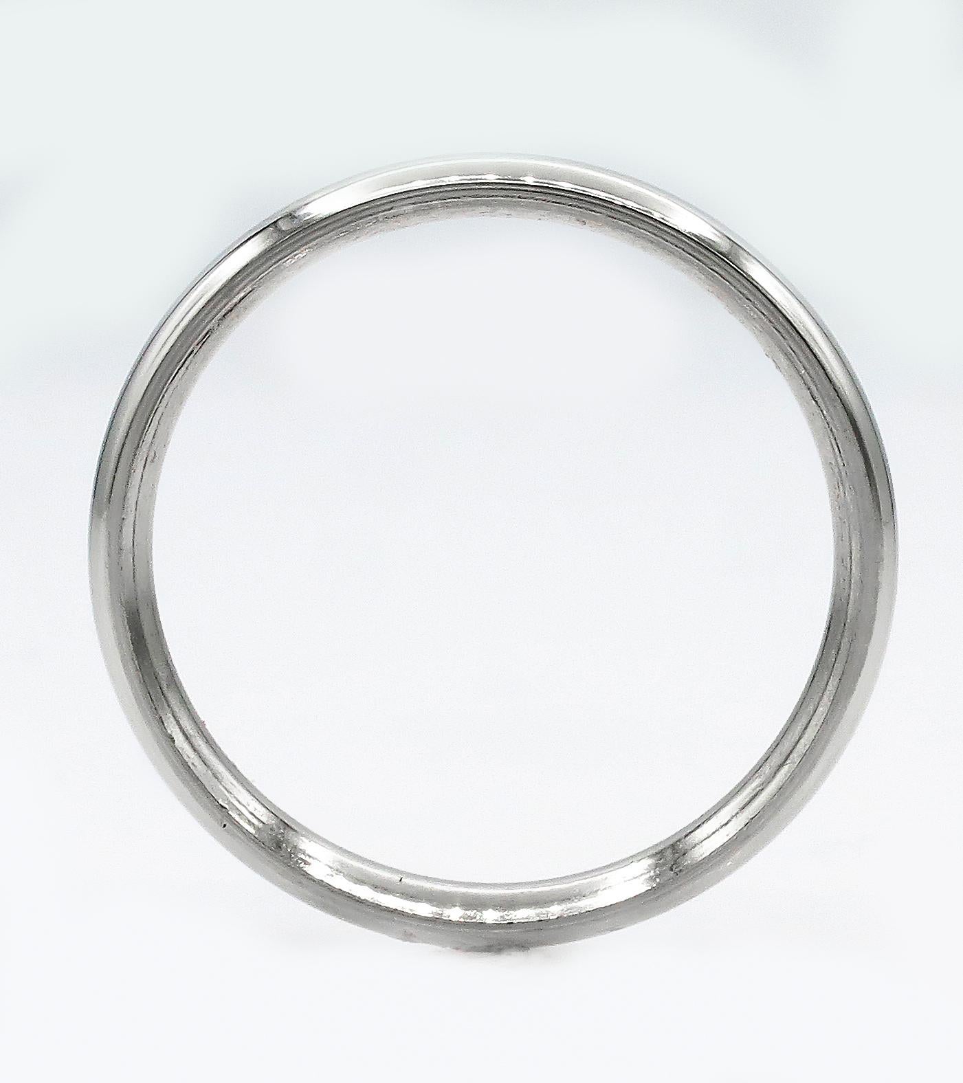 Benchmark 3mm, size 10 Solid Platinum 950 Plain Wedding Band Ring Comfort Fit For Sale 3