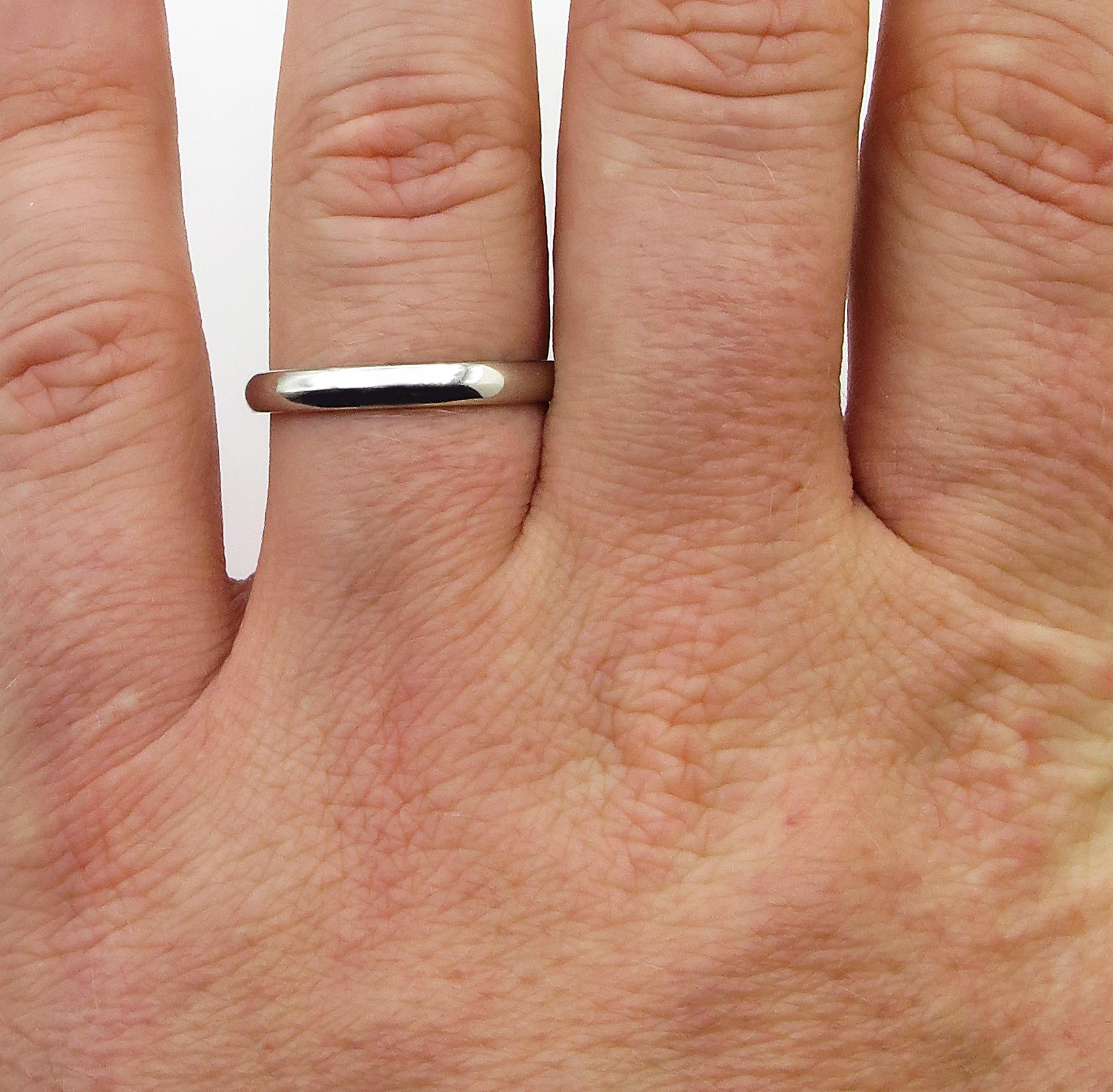 Benchmark Solid Platinum 950 Plain Wedding Band Ring Comfort Fit For Sale 5