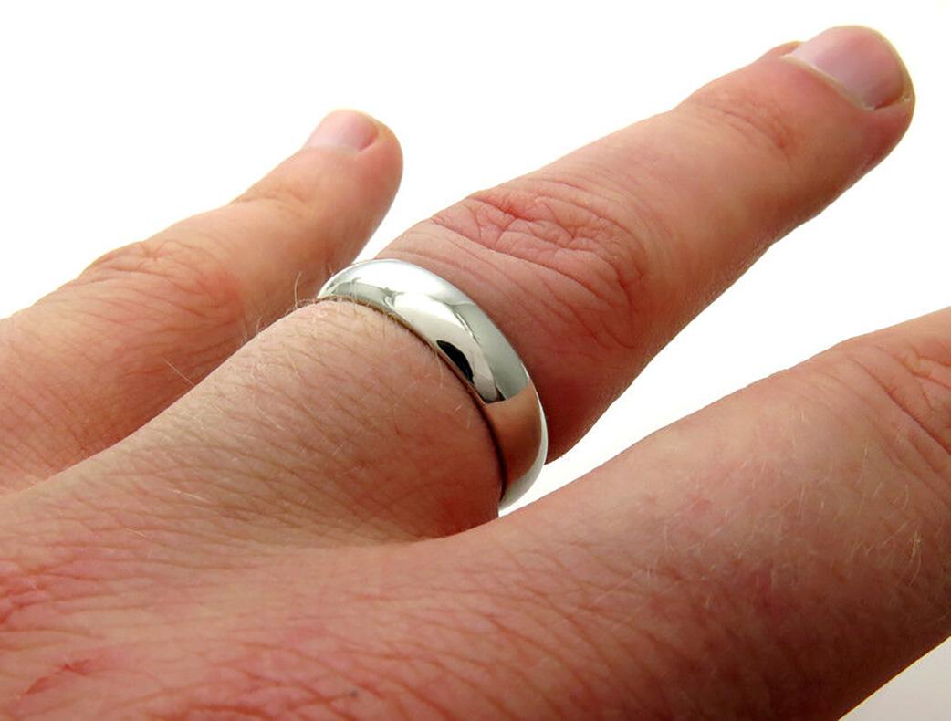 Benchmark Solid Platinum 950 Plain Wedding Band Ring Comfort Fit For Sale 5