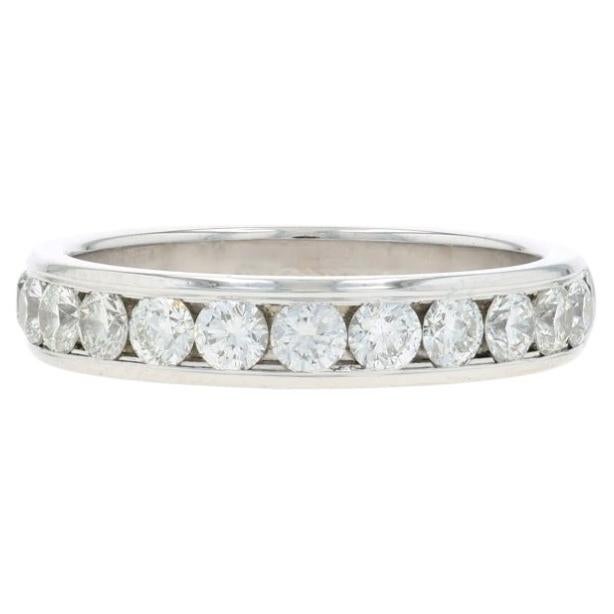 Benchmark Diamond Wedding Band - White Gold 14k Round 1.00ctw Ring For Sale