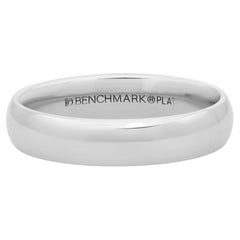 Used Benchmark Mens Wedding Band Ring Platinum