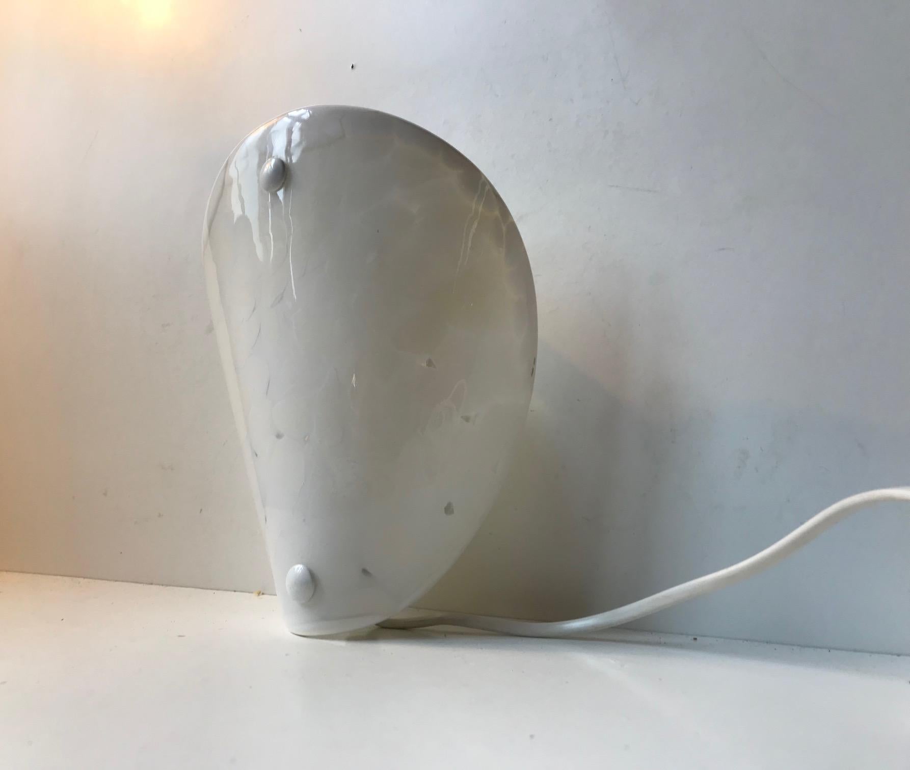 Bend Circle, Glass Wall Sconce by Per Lütken for Holmegaard, 1970s In Good Condition In Esbjerg, DK