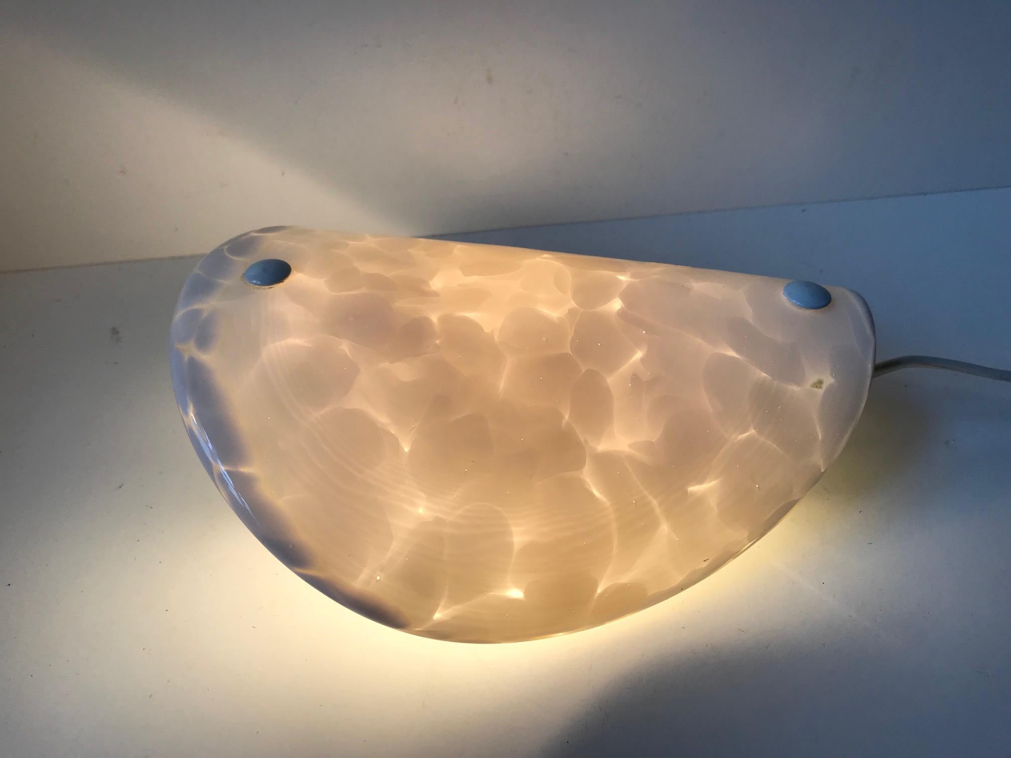 Late 20th Century Bend Circle, Glass Wall Sconce by Per Lütken for Holmegaard, 1970s