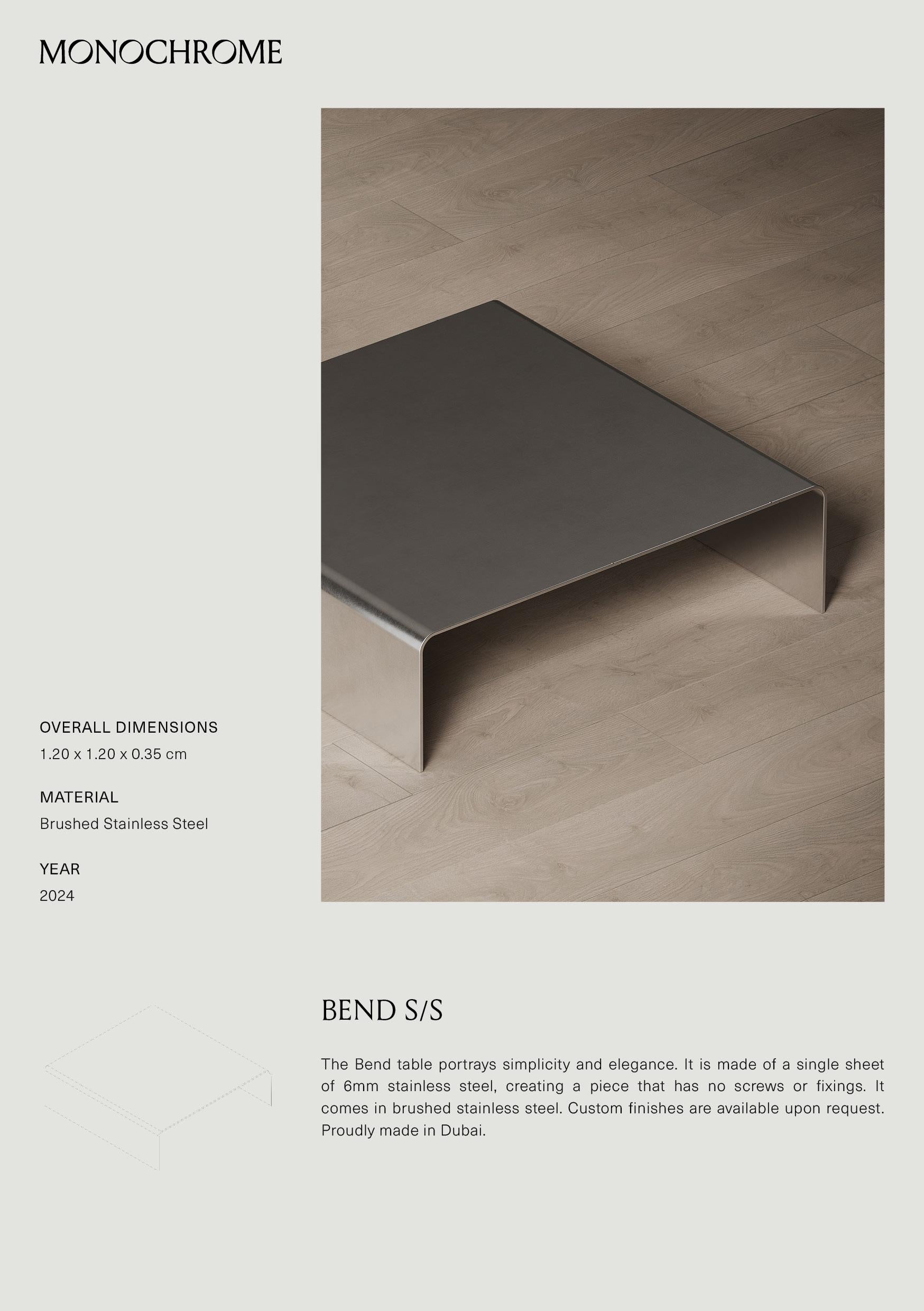 Emirian Bend Coffee Table S/S For Sale