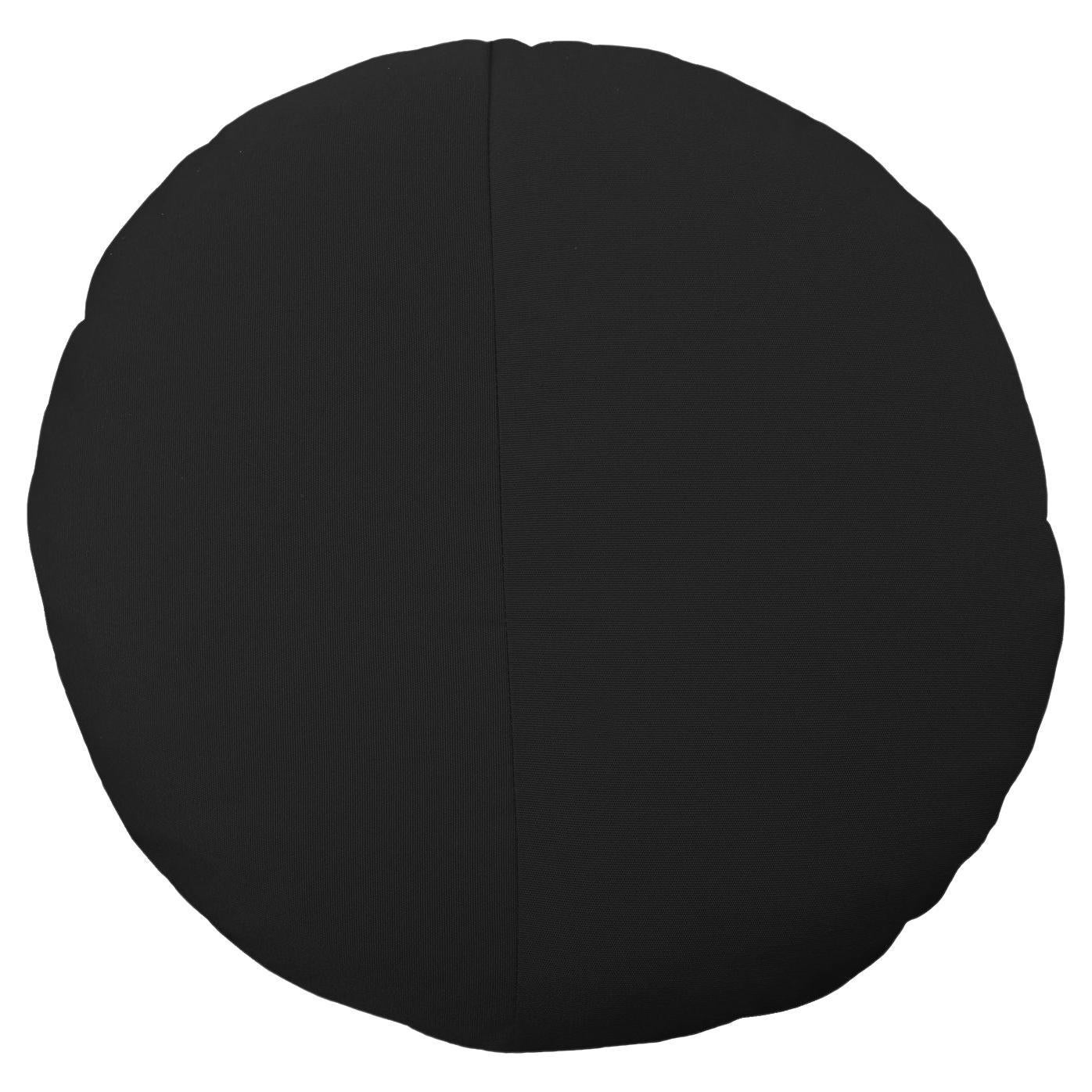 Bend Goods - Round Throw Pillow in Black Sunbrella For Sale
