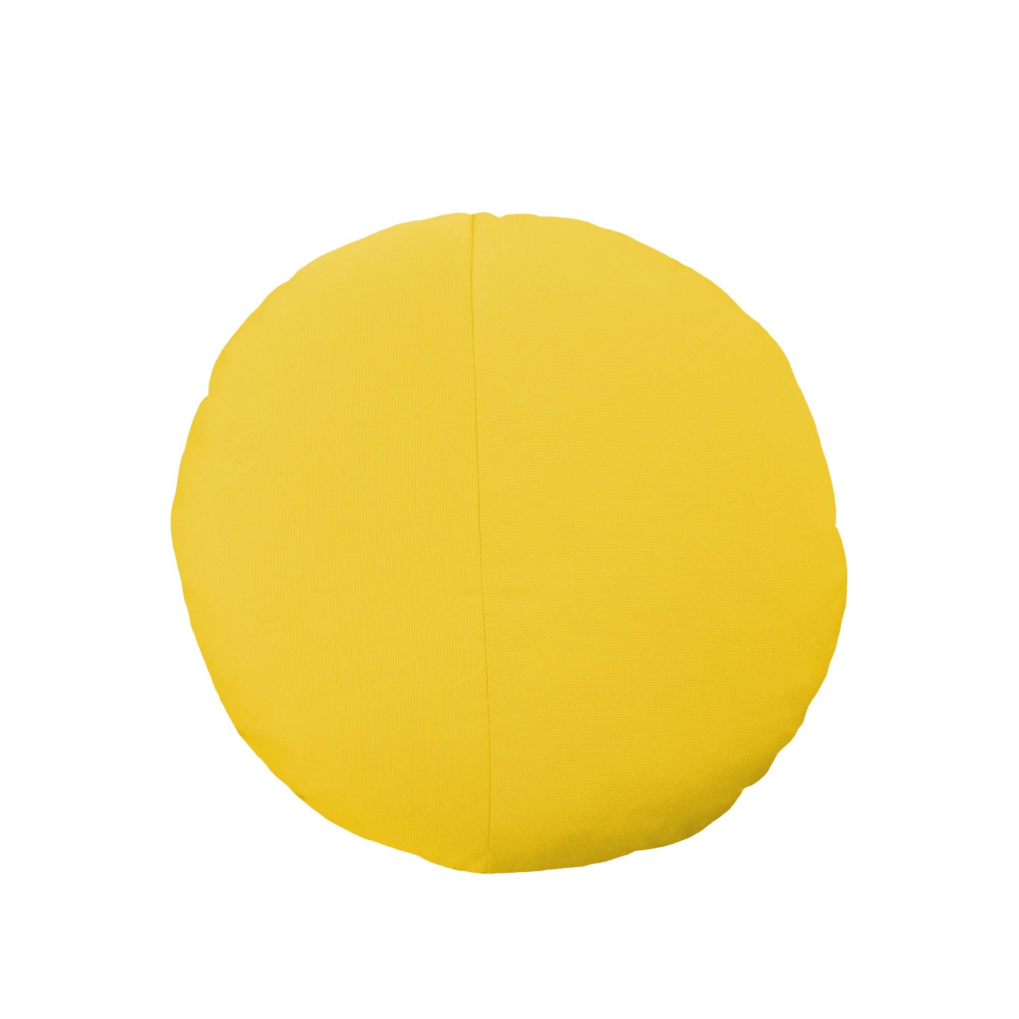 Bend Goods - Rundes Überwurf-Kissen mit burgunderrotem Sonnenschirm im Angebot 7