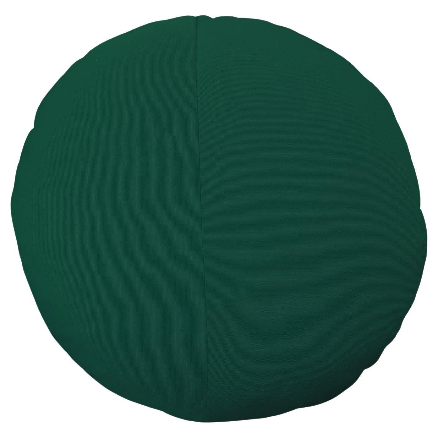 Bend Goods - Round Throw Pillow in Forest Green Sunbrella For Sale