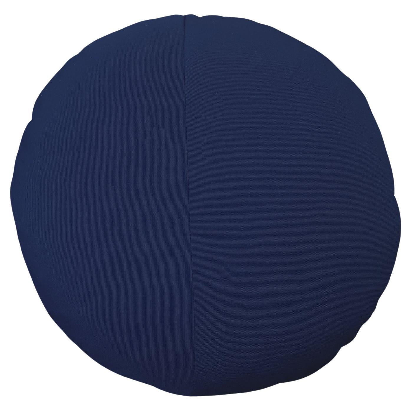 Bend Goods - Round Throw Pillow in Navy Sunbrella For Sale