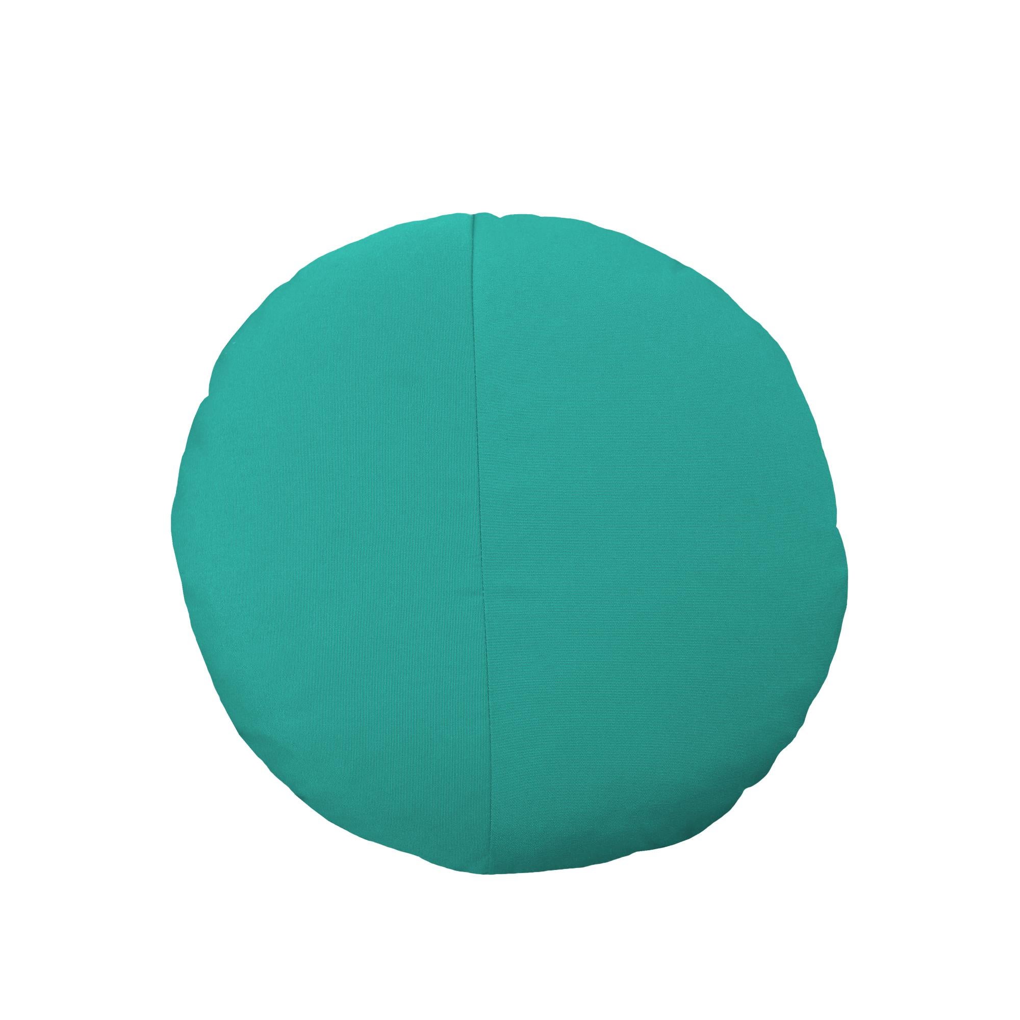 Bend Goods - Round Throw Pillow in True Blue Sunbrella For Sale 4