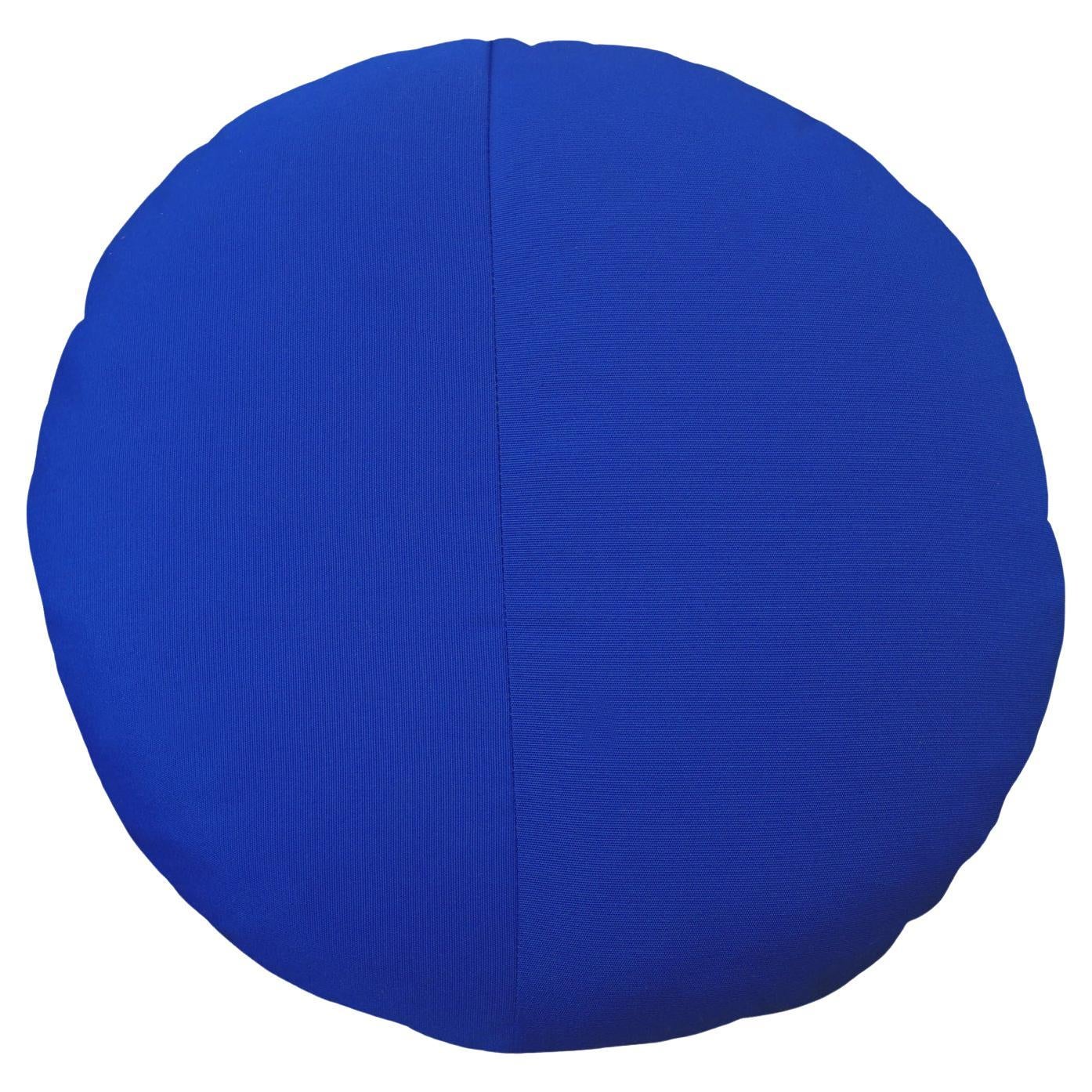 Bend Goods - Round Throw Pillow in True Blue Sunbrella