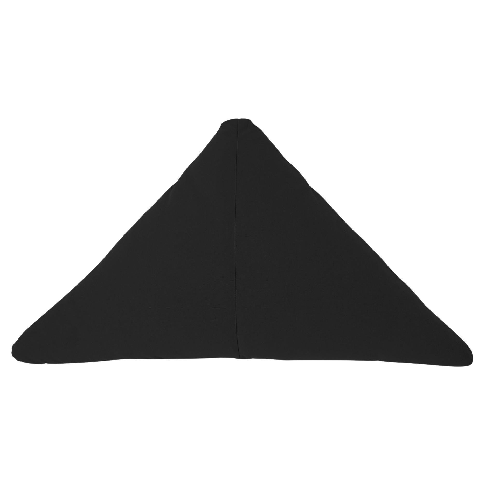 Bend Goods - Triangle Throw Pillow in Black Sunbrella For Sale