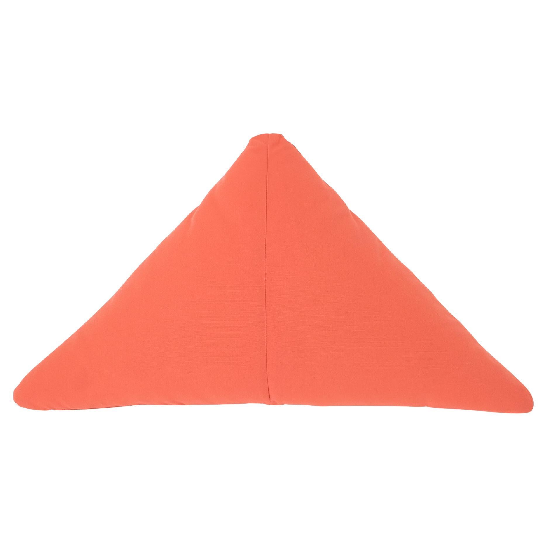 Bend Goods - Triangle Throw Pillow in Melon Sunbrella For Sale