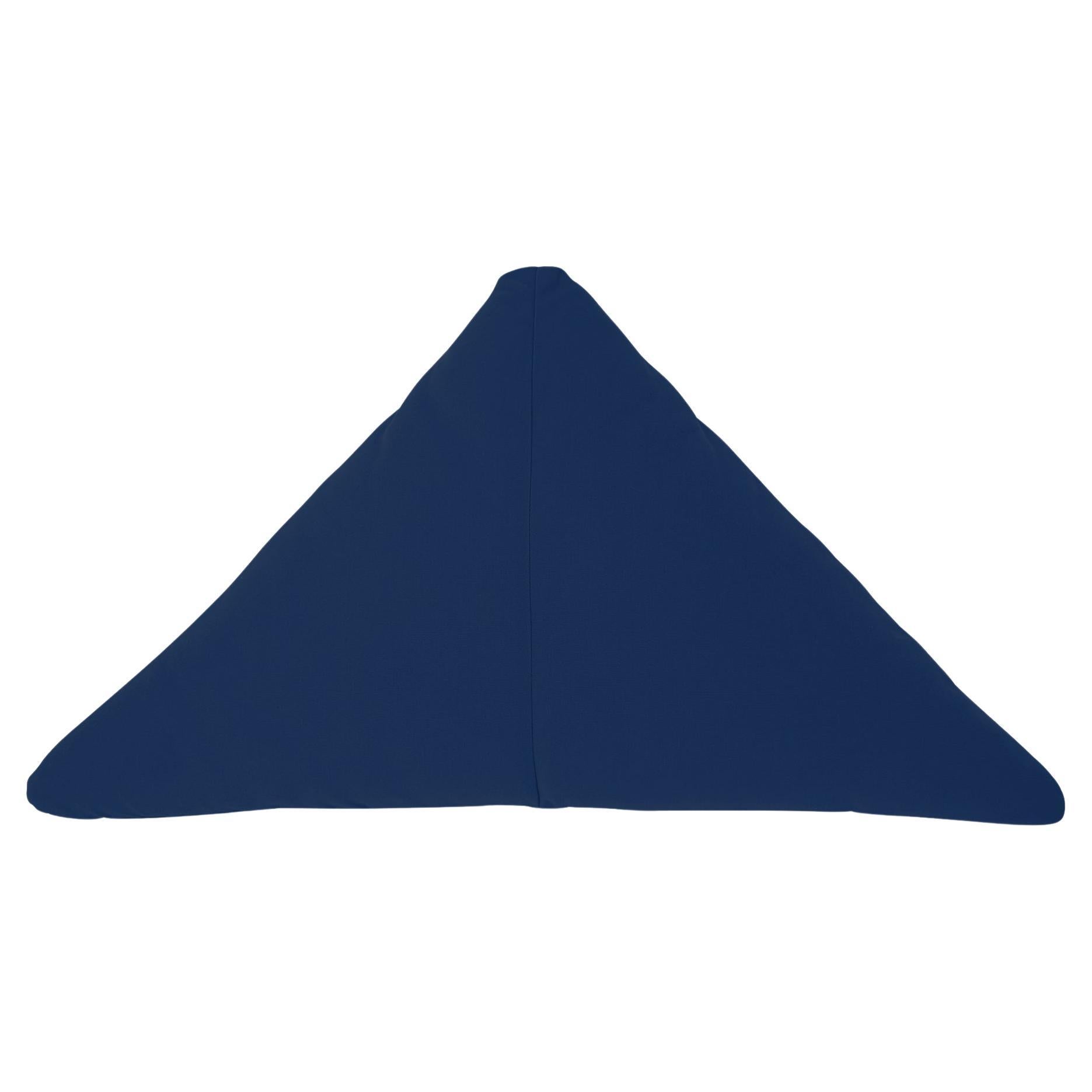 Bend Goods - Triangle Throw Pillow in Navy Blue Sunbrella For Sale