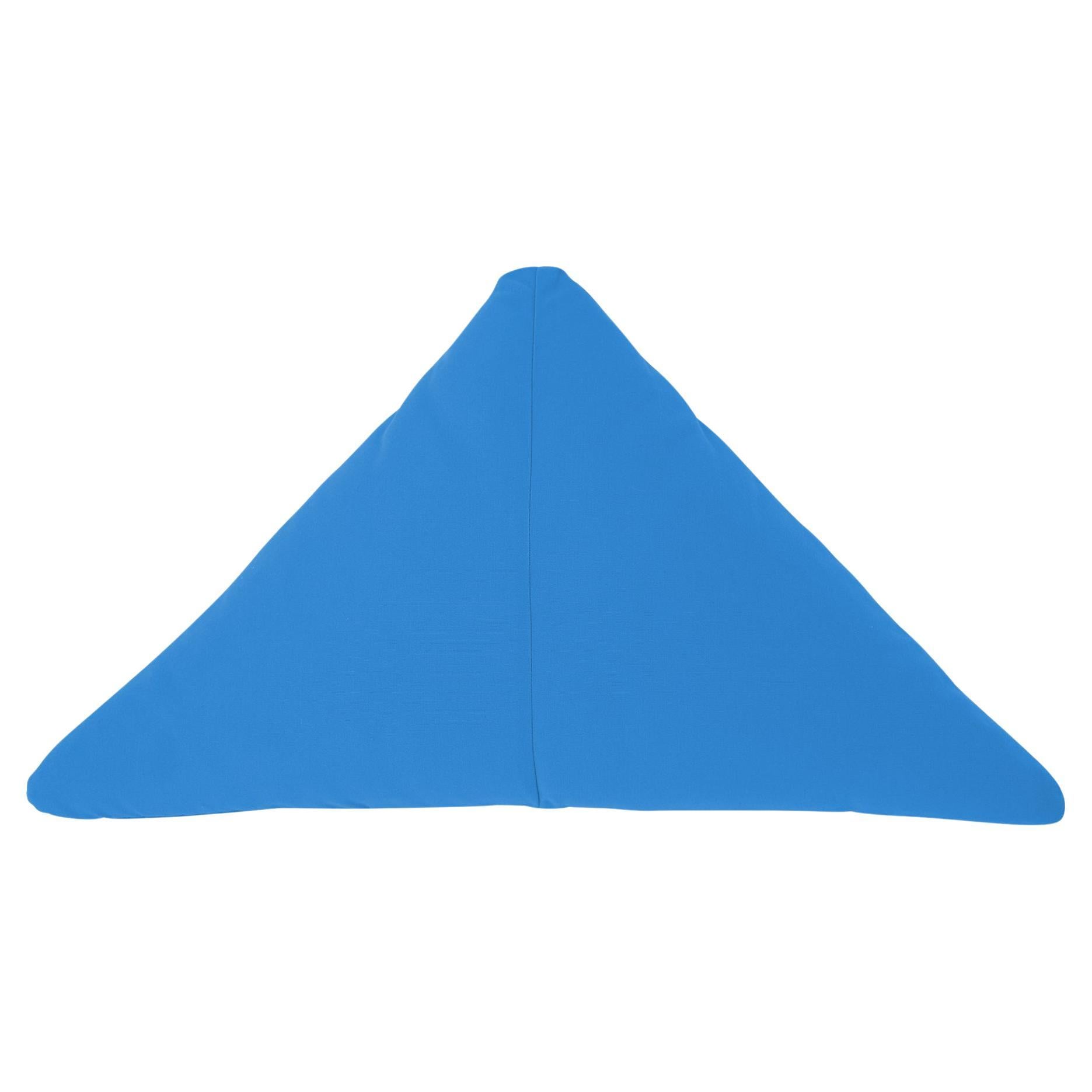 Bend Goods - Triangle Throw Pillow in Pacific Blue Sunbrella For Sale