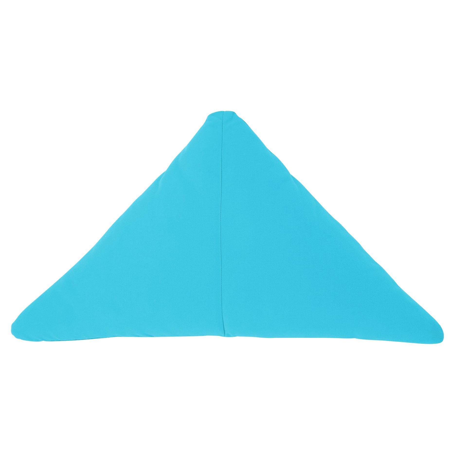 Woven Bend Goods - Triangle Throw Pillow in Teal Sunbrella For Sale
