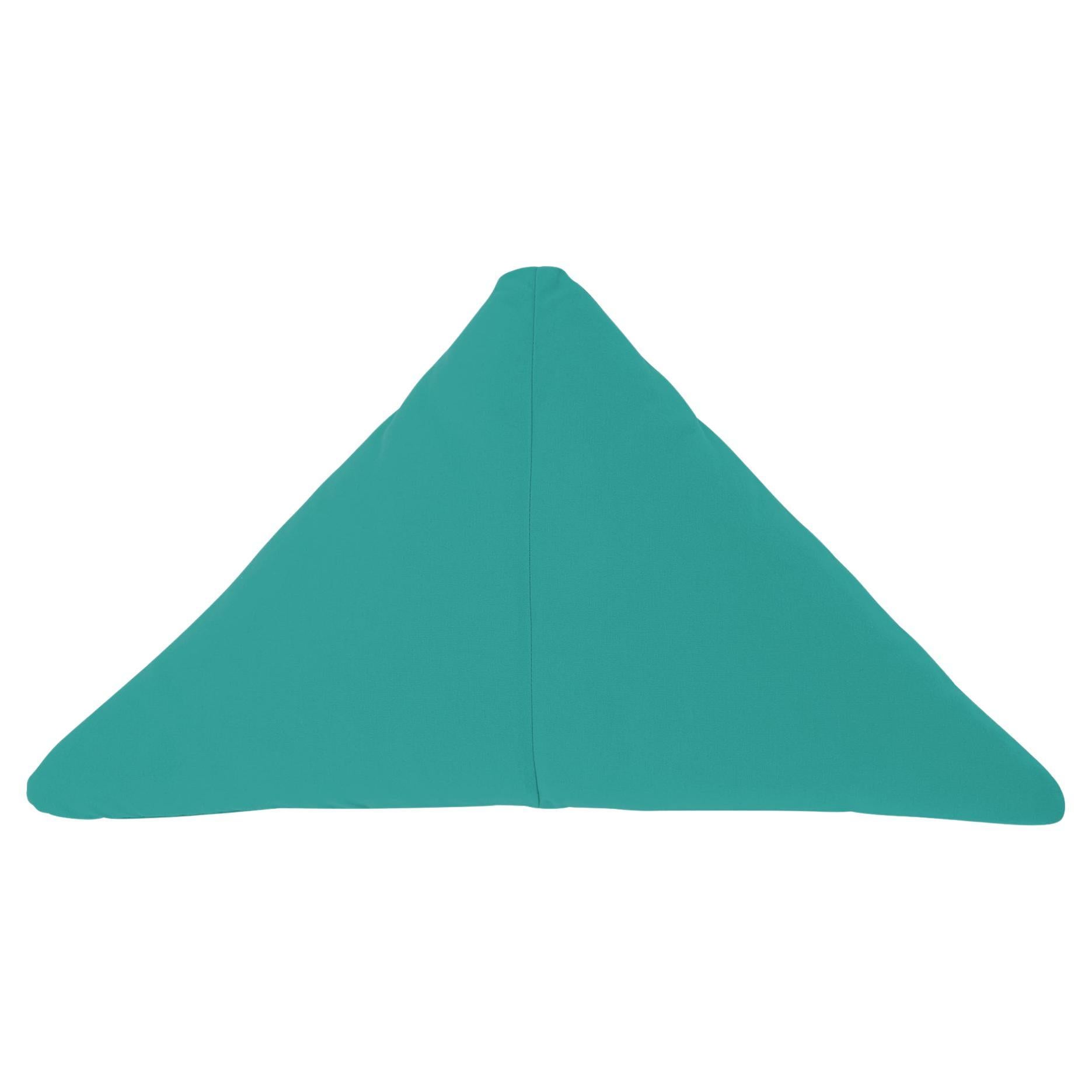 Bend Goods - Triangle Throw Pillow in Teal Sunbrella For Sale