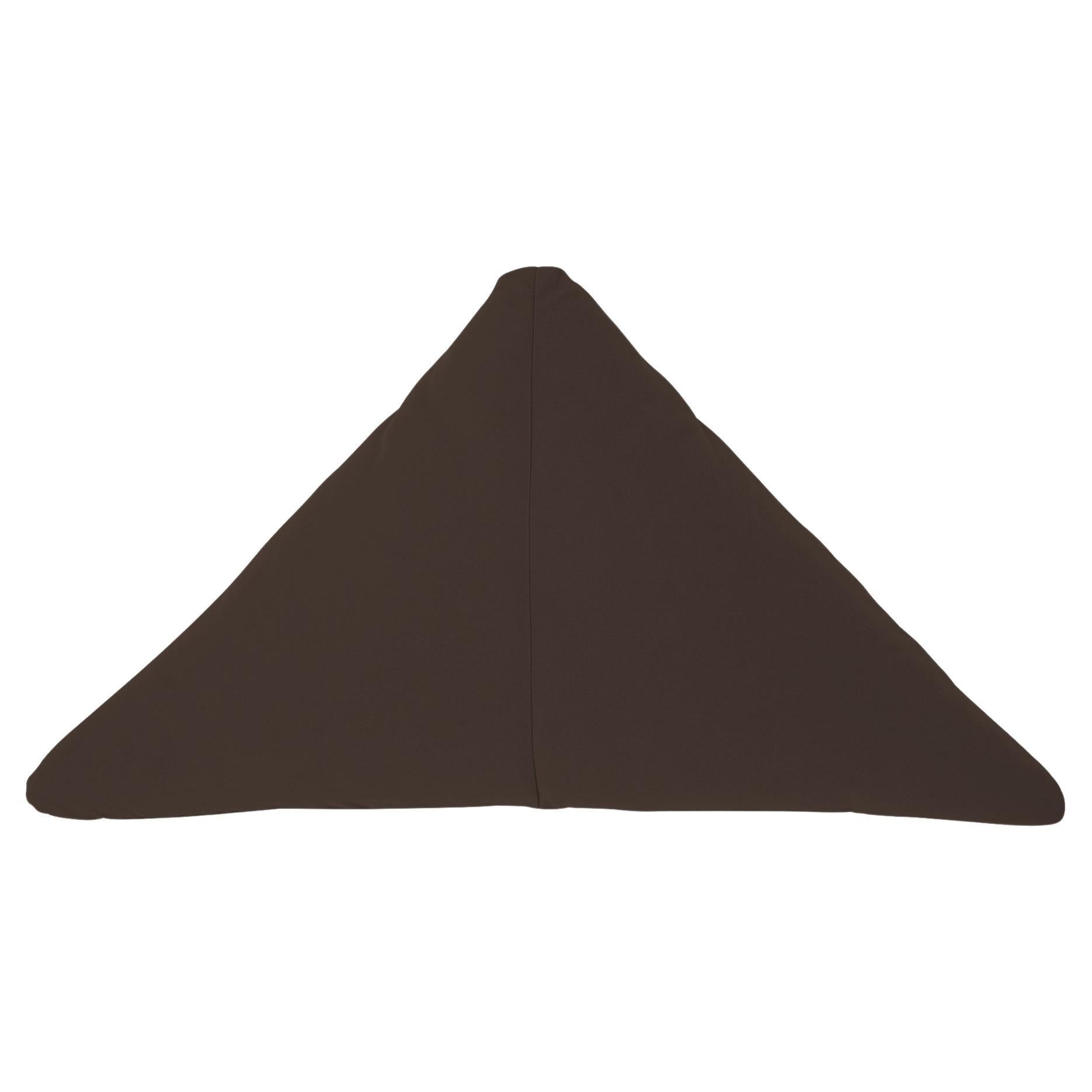 Bend Goods - Triangle Throw Pillow in Walnut Sunbrella For Sale