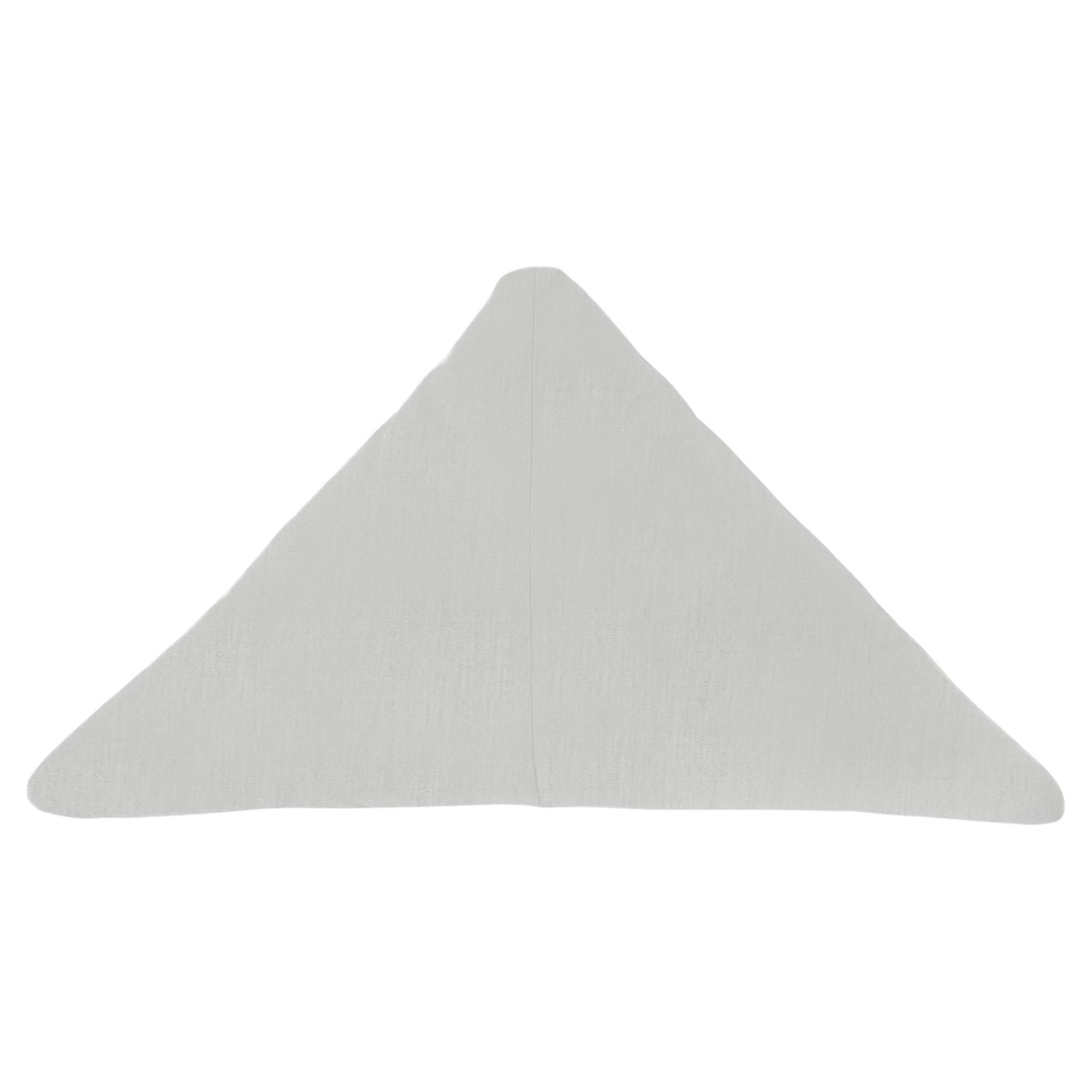 Bend Goods - Triangle Throw Pillow in White Sunbrella For Sale 1
