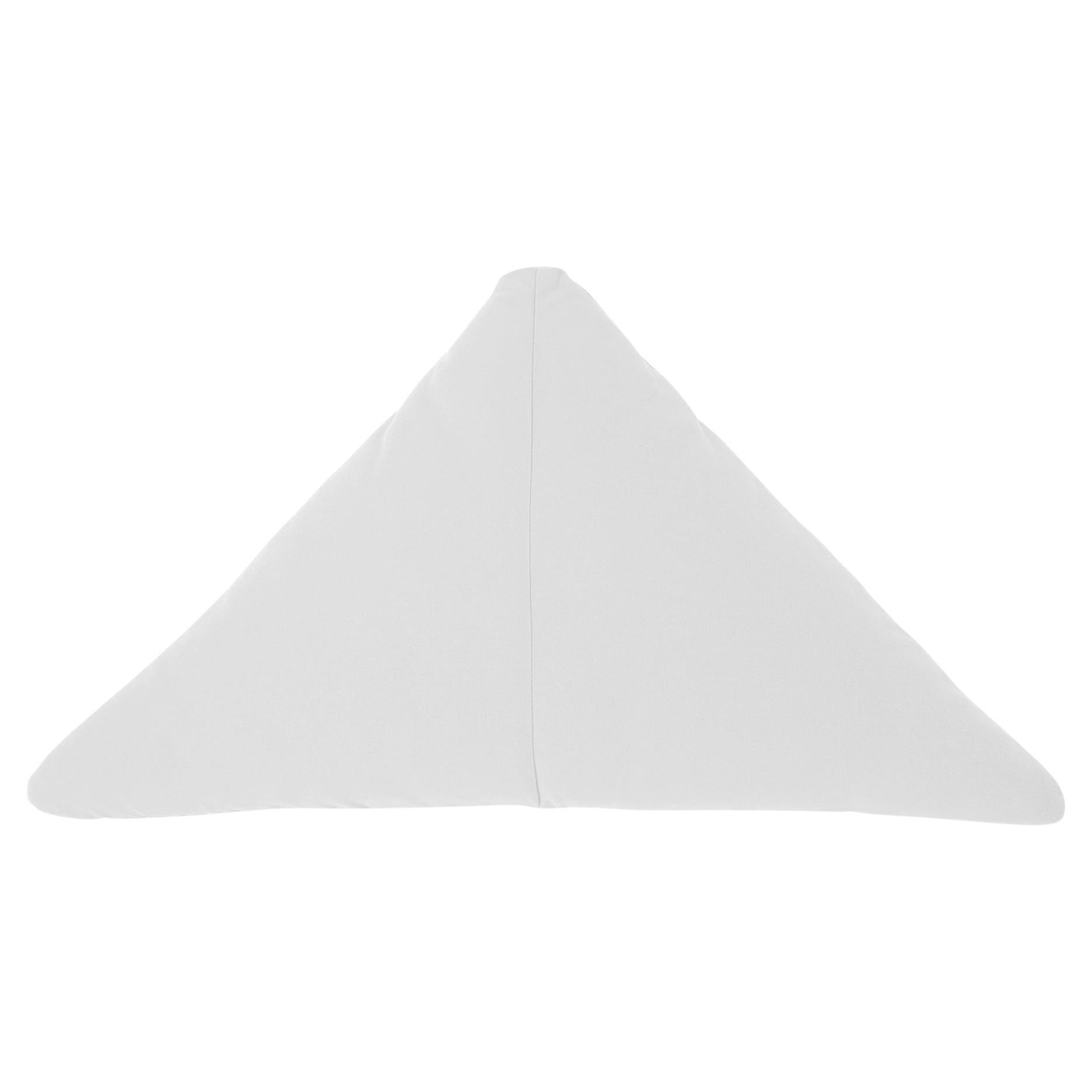 Bend Goods - Triangle Throw Pillow in White Sunbrella