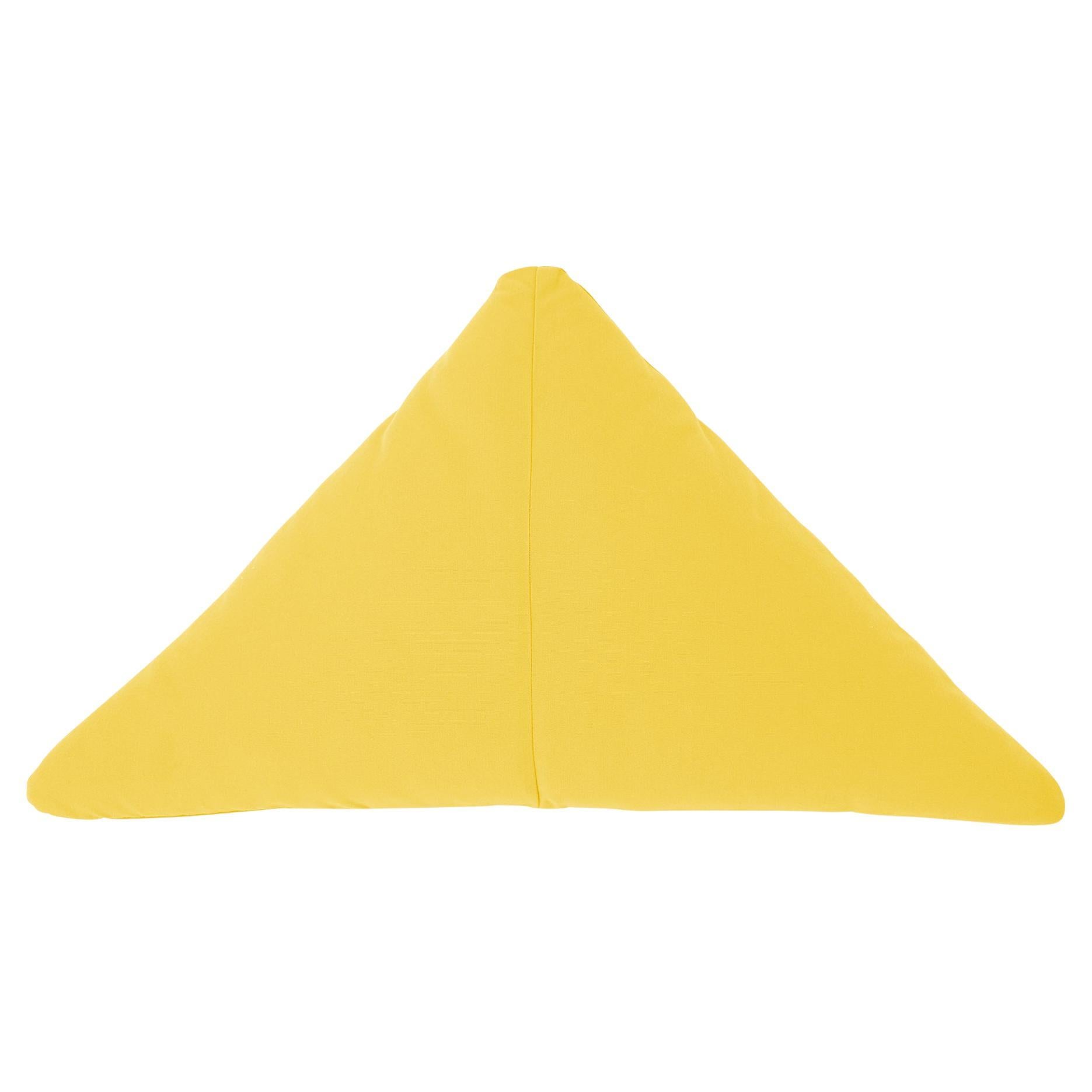 Bend Goods - Triangle Throw Pillow in Yellow Sunbrella For Sale