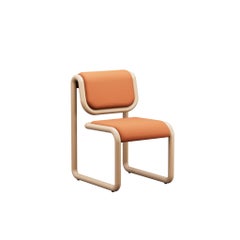 Bend Goods Tube Collection -- Dining Chair in Tan with Wood