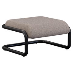 Bend Goods Tube Collection -- Ottoman in Black with Grey Boucle