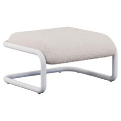 Bend Goods Tube Collection -- Ottoman in White with Cream Boucle