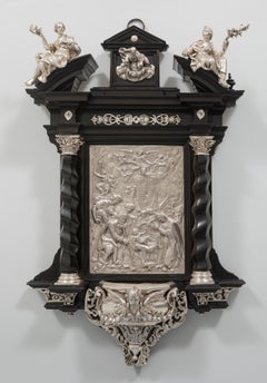 Benditera en plata y ébano; Augsburgo, último cuarto del siglo XVI