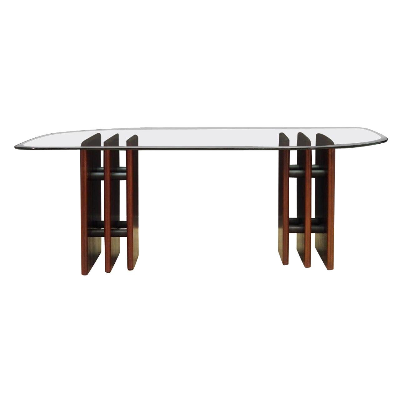 Bendixen Mahogany Table Danish Design, 1960s For Sale