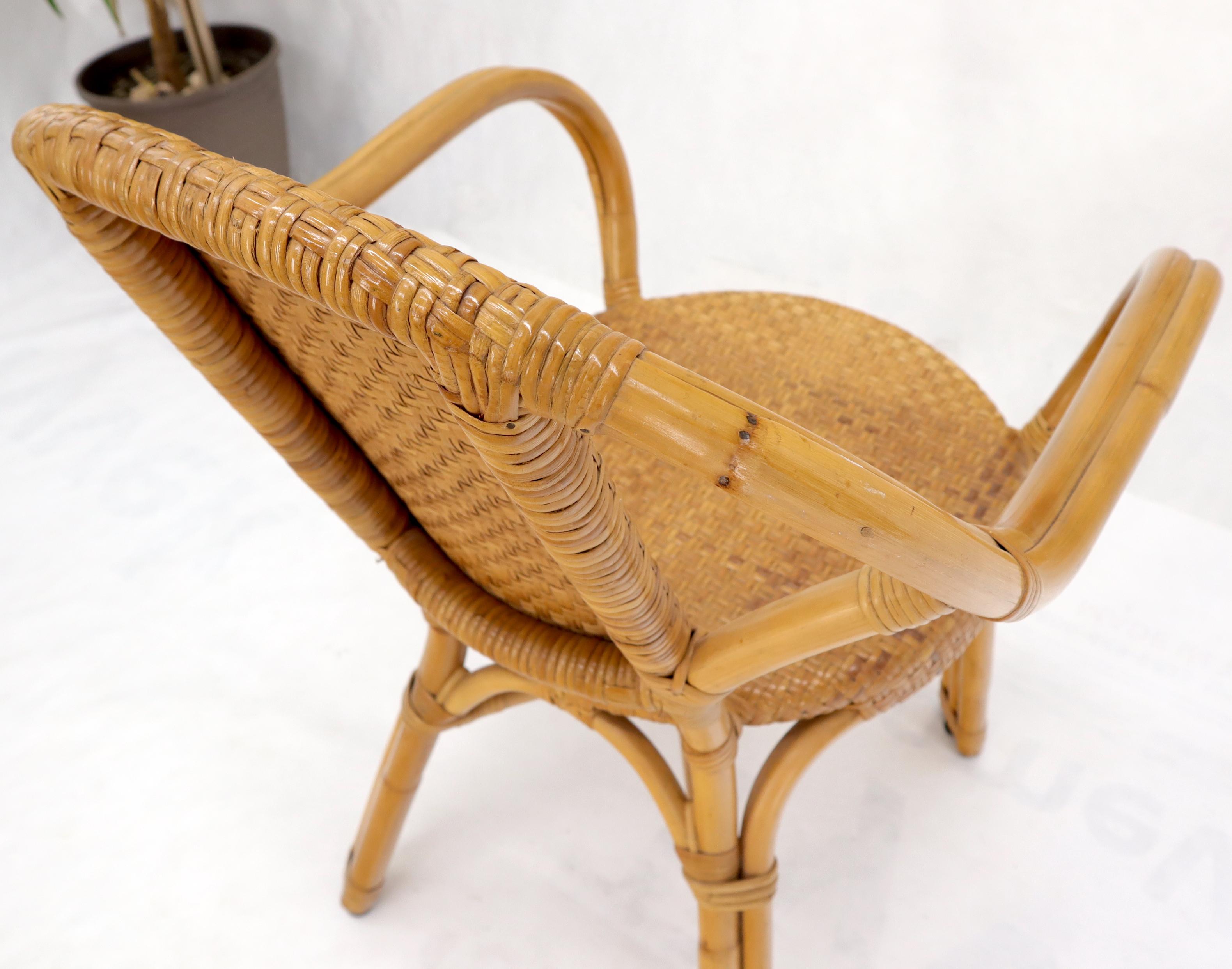 Bamboo Bendt bamboo rattan desk arm chair For Sale