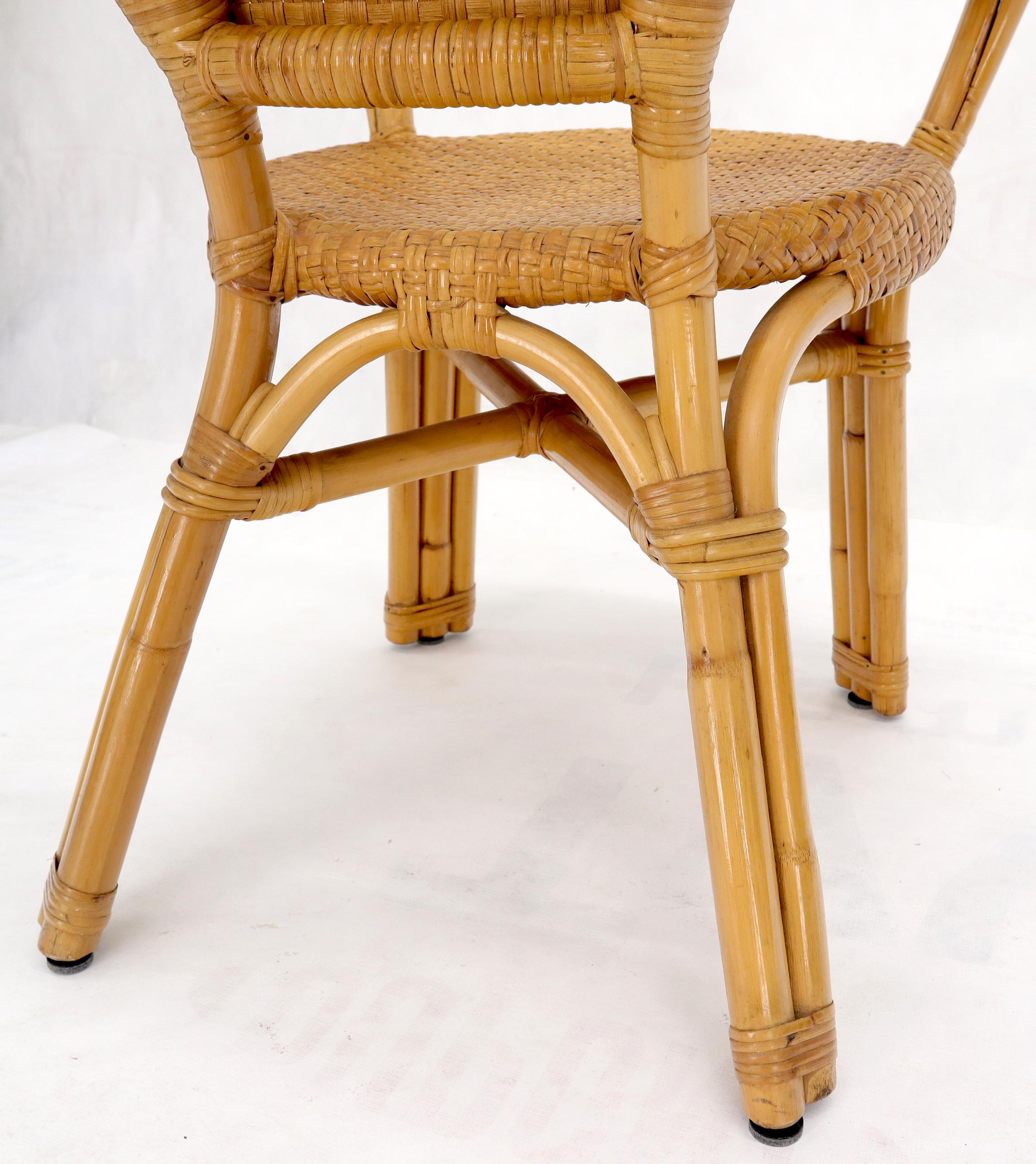 Bendt bamboo rattan desk arm chair For Sale 1