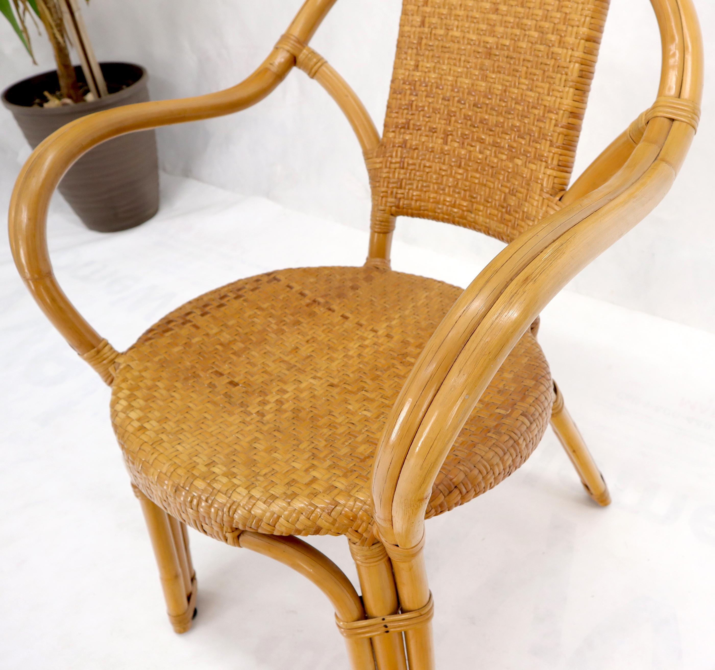 Bendt bamboo rattan desk arm chair For Sale 2