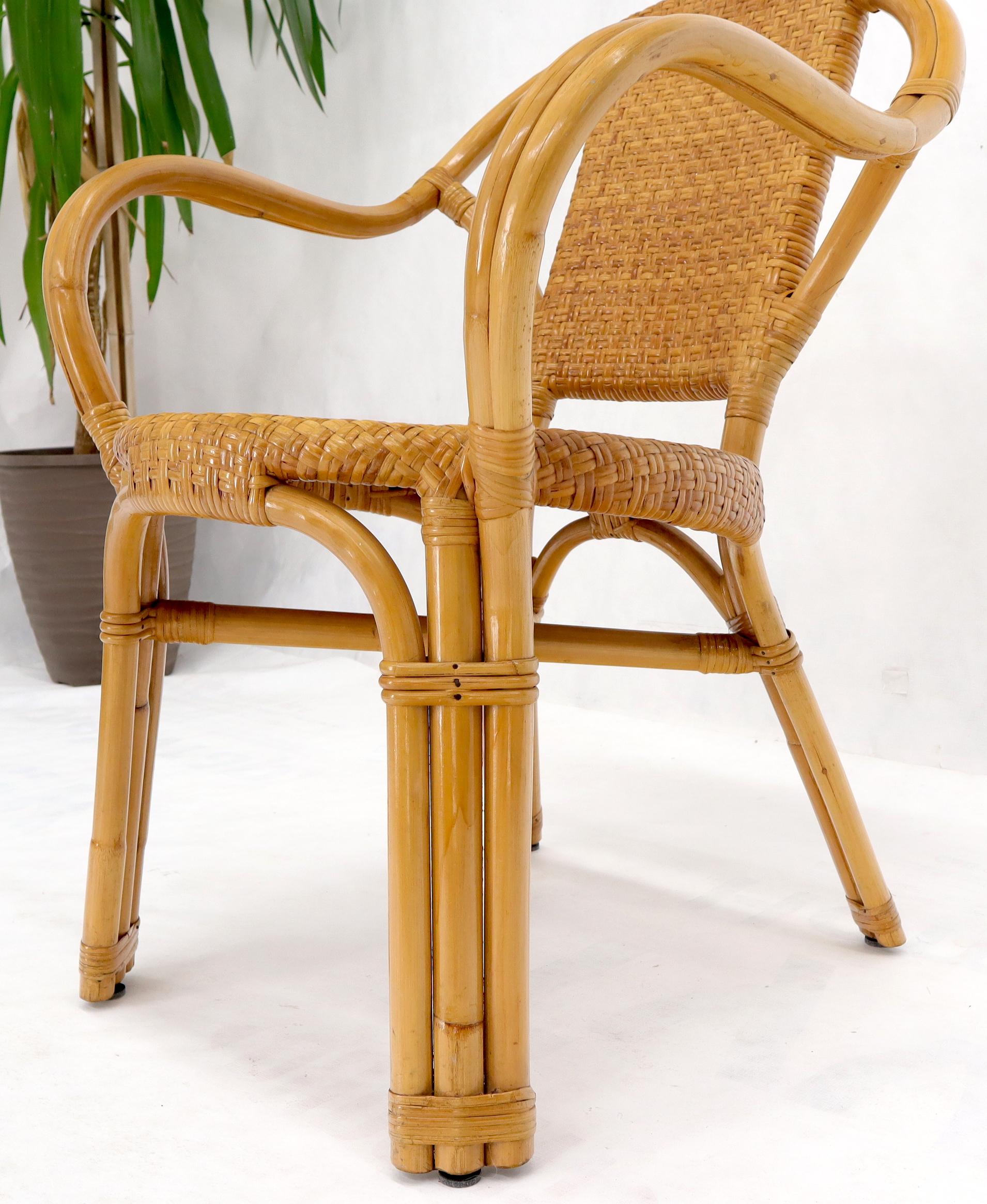 Bendt bamboo rattan desk arm chair For Sale 3