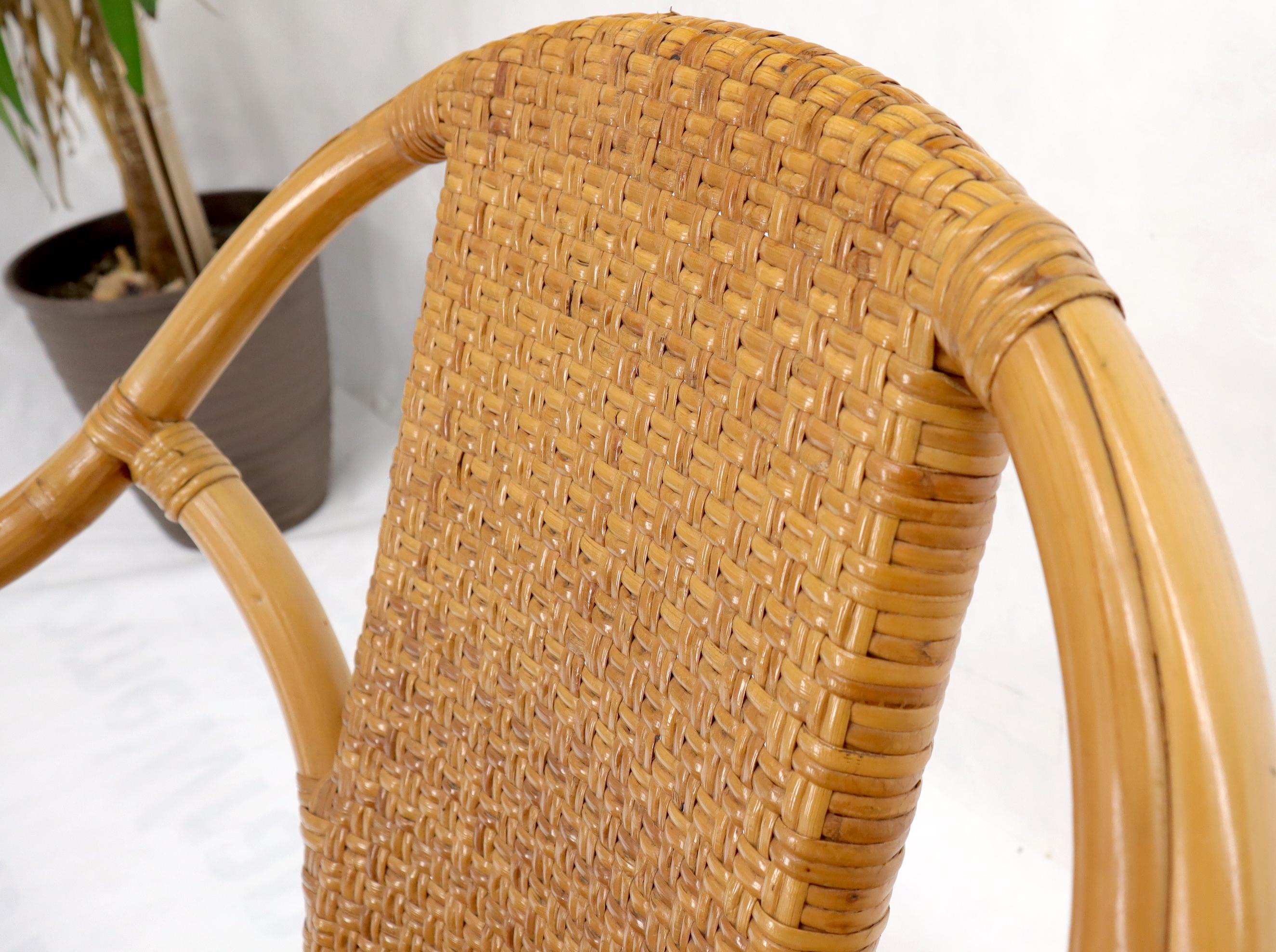 Bendt bamboo rattan desk arm chair For Sale 4
