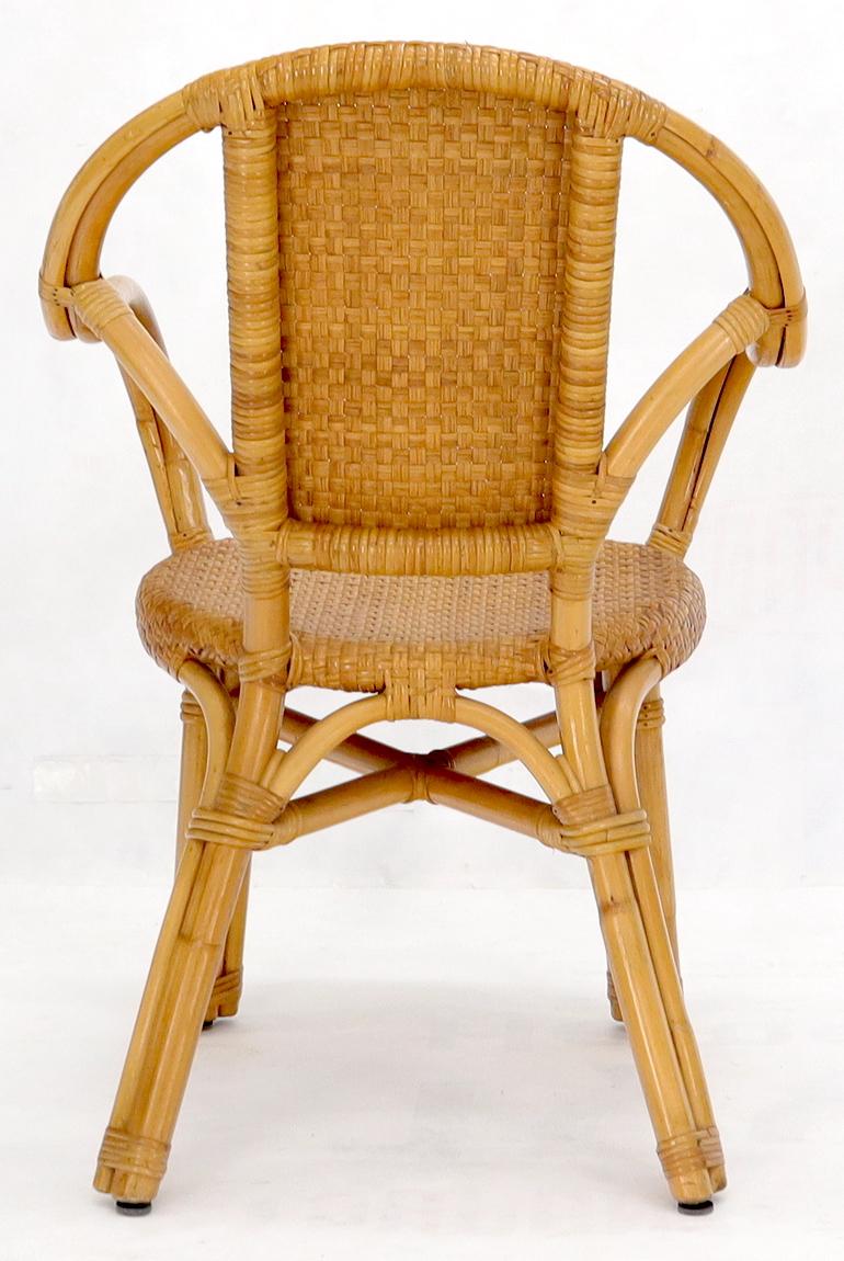 Bendt bamboo rattan desk arm chair In Good Condition For Sale In Rockaway, NJ