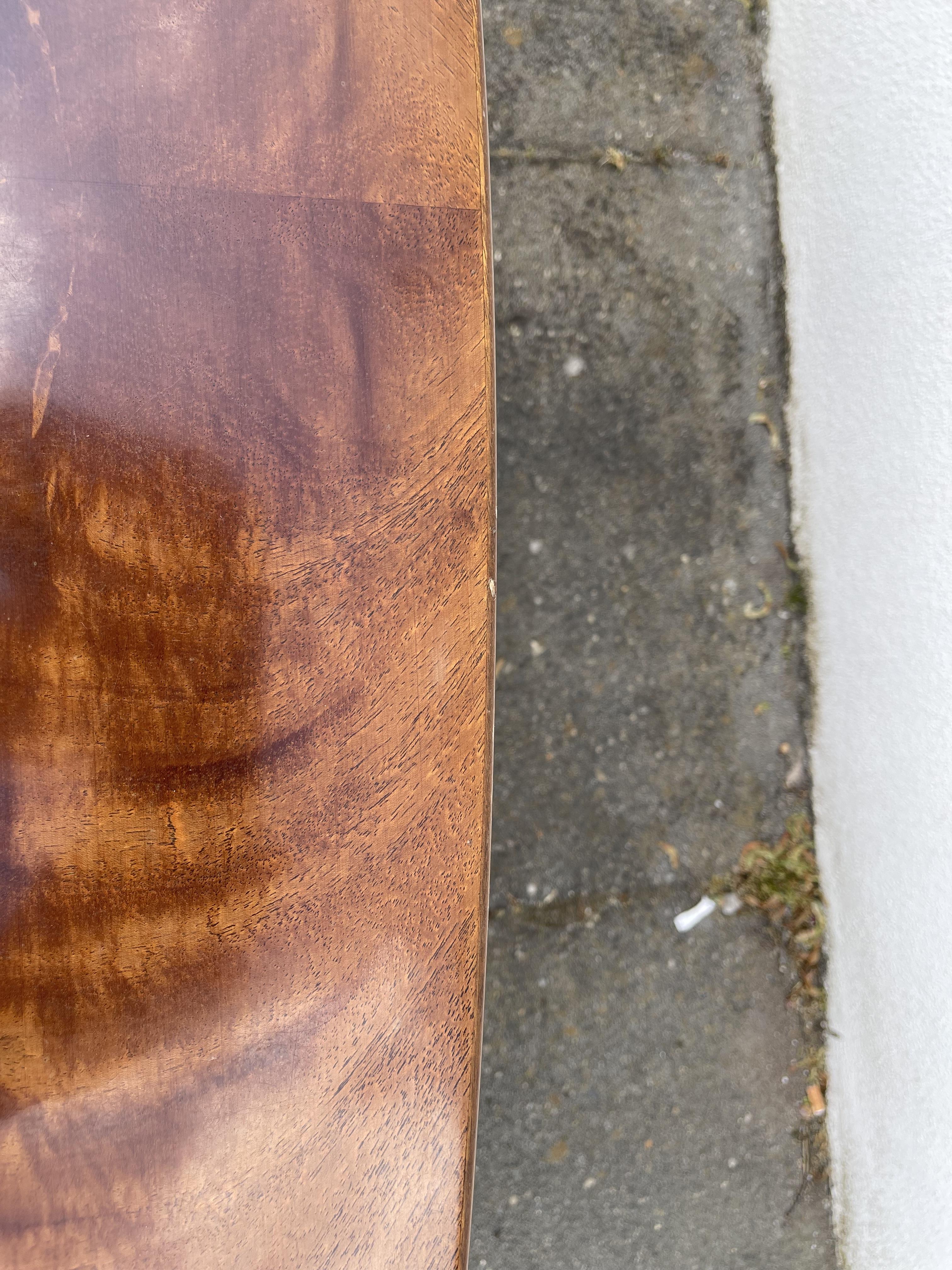 Bendt Winge Elliptical Walnut Coffee Table in Persian Walnut, 1950s For Sale 4