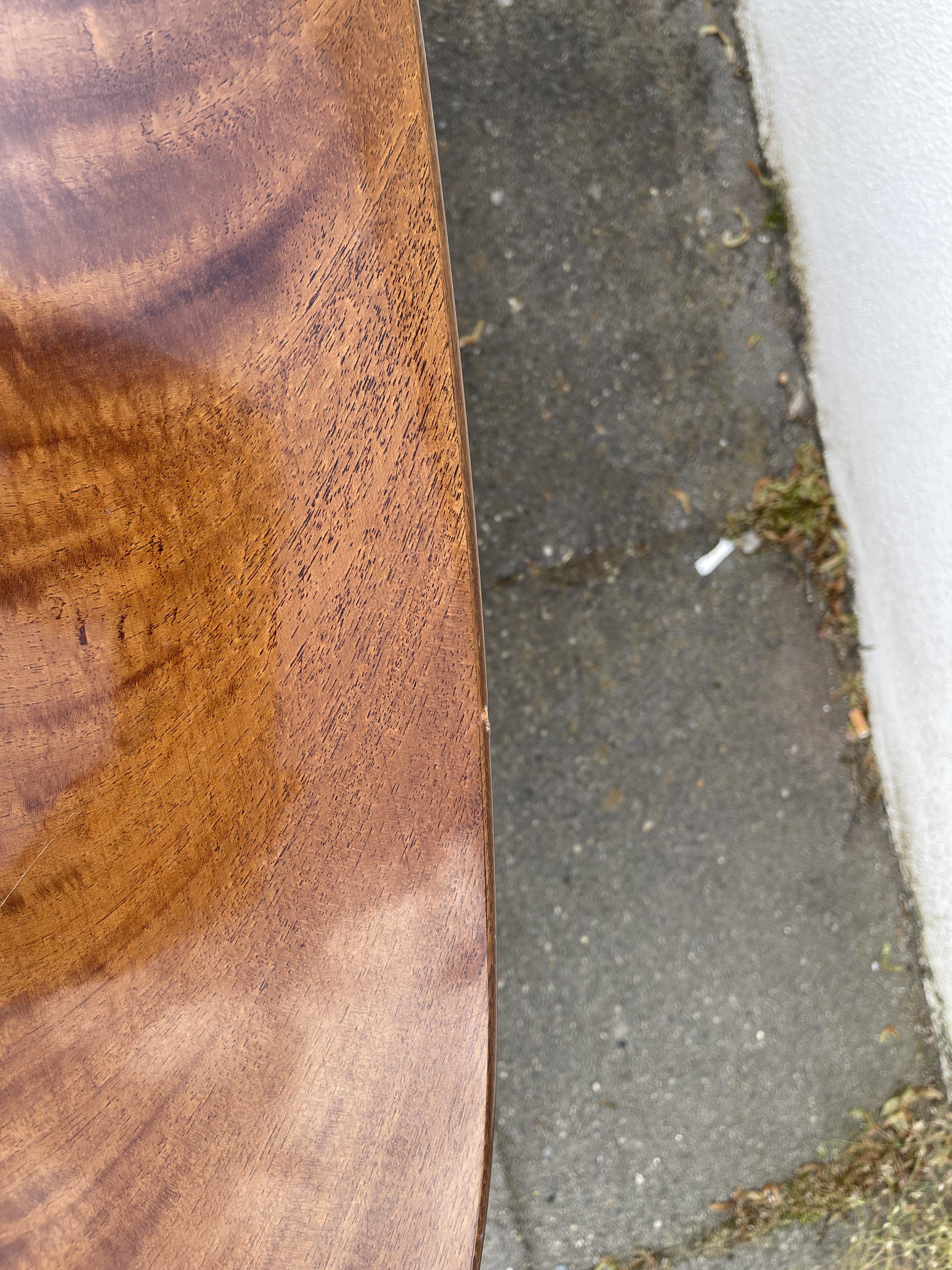 Bendt Winge Elliptical Walnut Coffee Table in Persian Walnut, 1950s For Sale 5