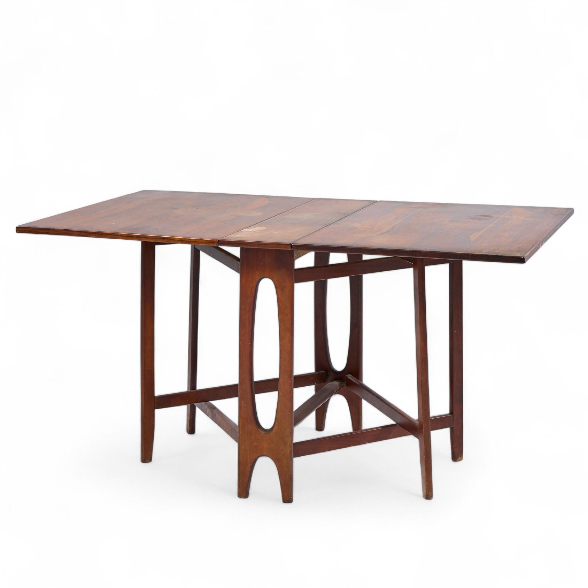 Bendt Winge Micentury Norwegian Rosewood Drop-Leaf Rosewood Dining Table - Pair For Sale 5