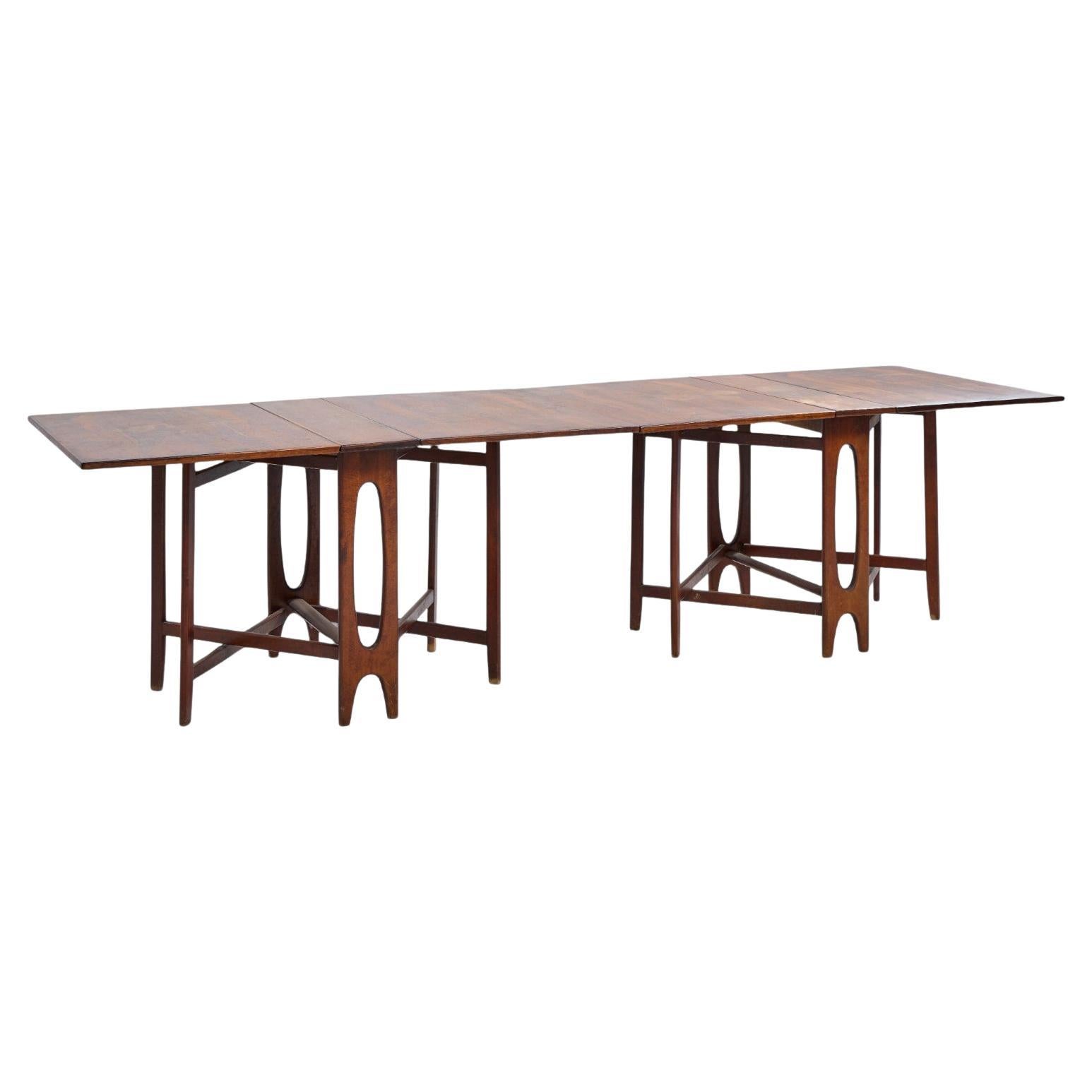 Bendt Winge Micentury Norwegian Rosewood Drop-Leaf Rosewood Dining Table - Pair For Sale
