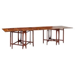 Bendt Winge Micentury Norwegian Rosewood Drop-Leaf Rosewood Dining Table - Pair
