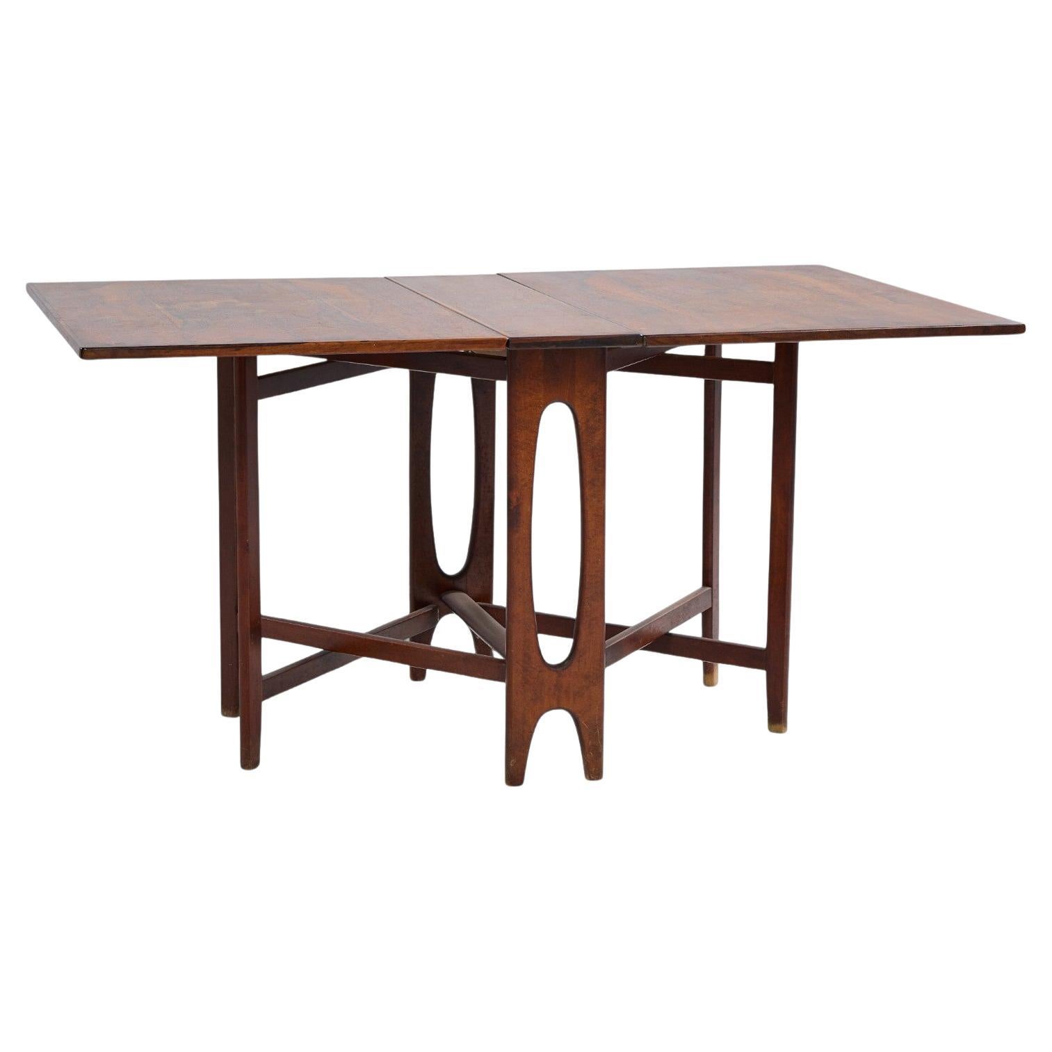 Bendt Winge Mid Century Norwegian Rosewood Drop-Leaf Rosewood Dining Table