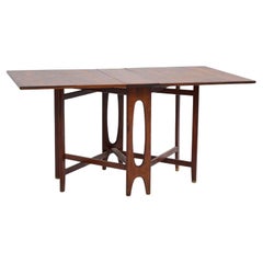 Bendt Winge Mid Century Norwegian Rosewood Drop-Leaf Rosewood Dining Table