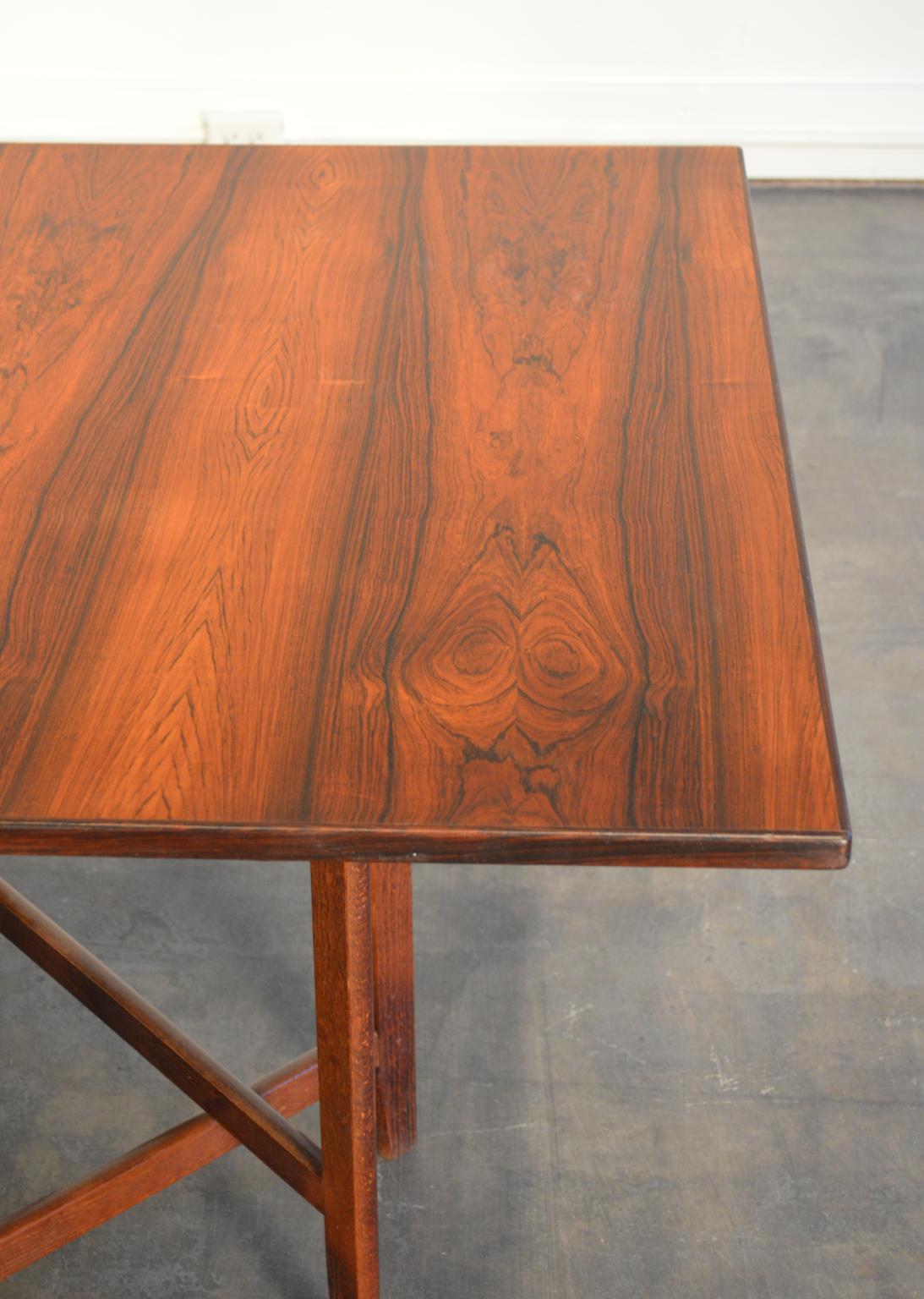 Mid-20th Century Bendt Winge Rosewood Gate-Leg Dining Table