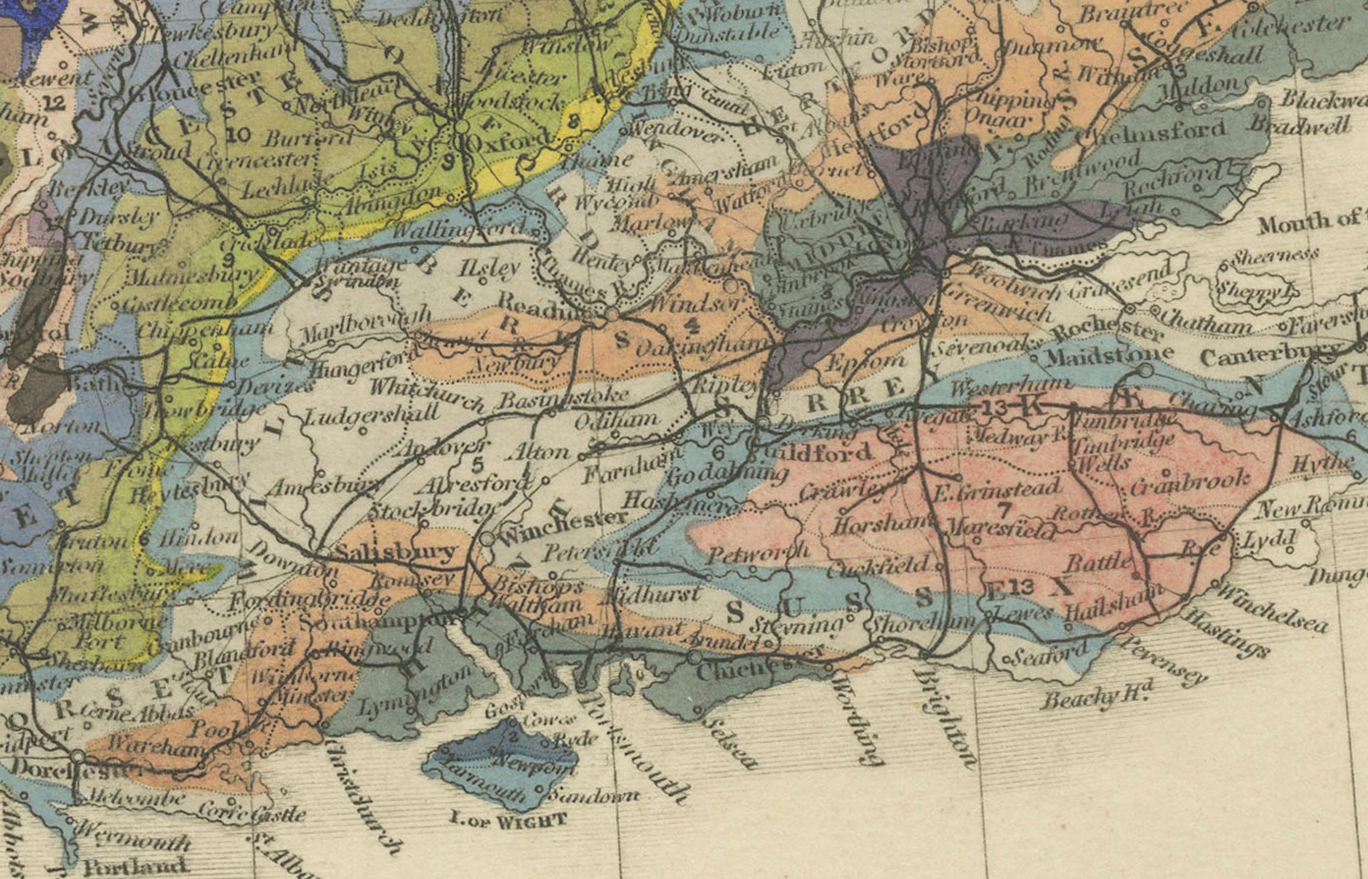 Unter der Oberfläche: James Wylds geologische Karte der britischen Inseln von 1844 im Angebot 1