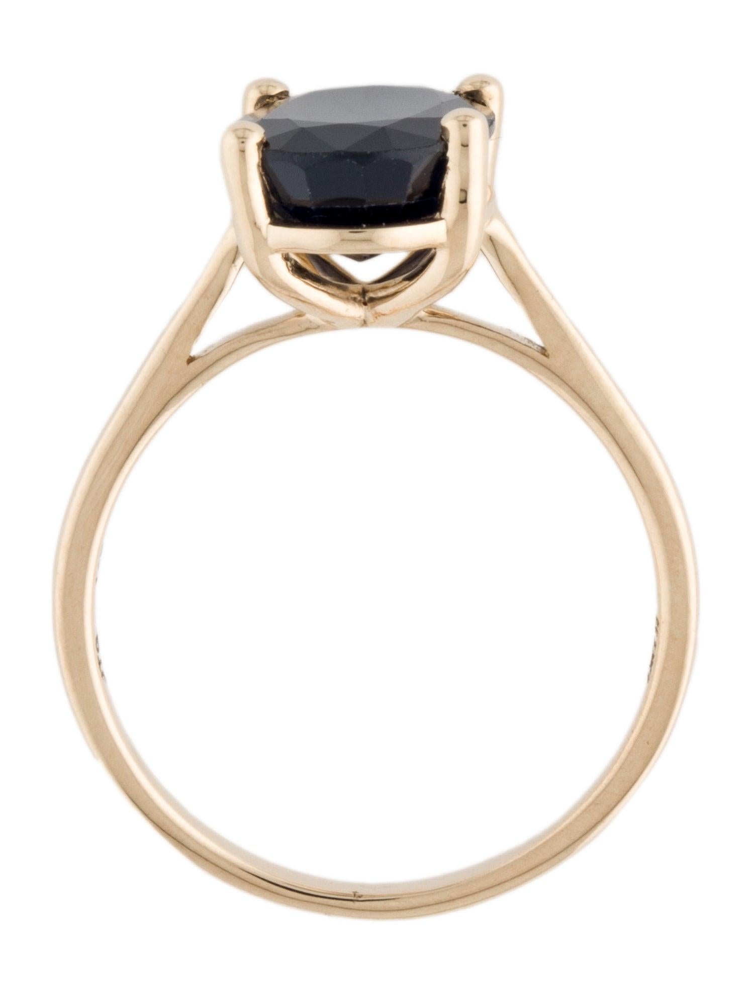 Dazzling 14K Gold 2.99ct Sapphire Cocktail Ring - Size 6.75 - Statement Jewelry In New Condition In Holtsville, NY