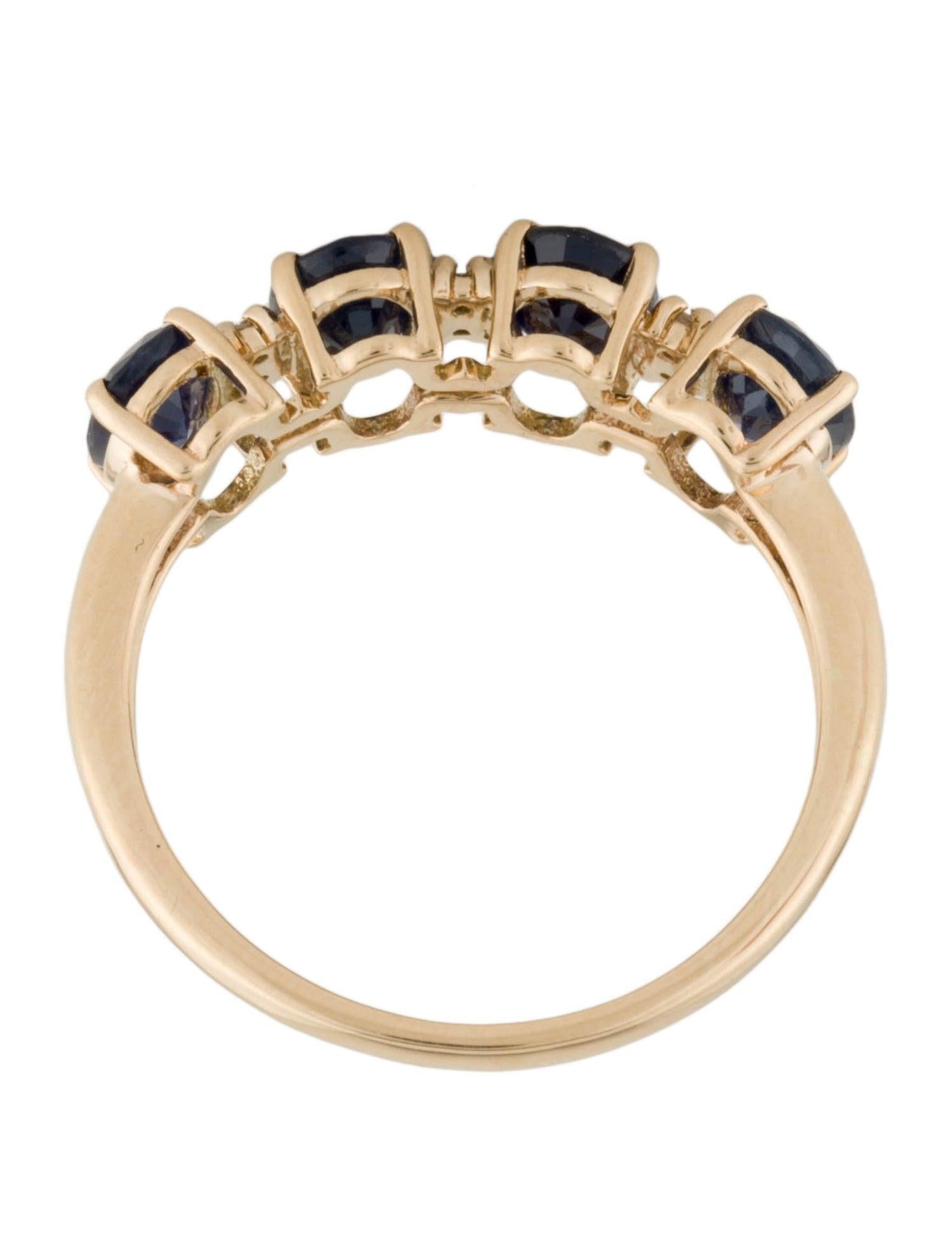 Luxurious 14K Gold Sapphire & Diamond Cocktail Ring - Size 6.75 - Fine Jewelry In New Condition For Sale In Holtsville, NY